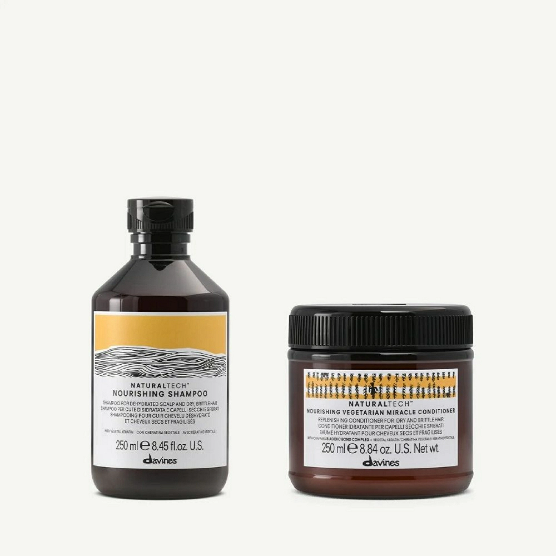 NOURISHING VEGETARIAN MIRACLE CONDITIONER | Acondicionador cabellos secos y dañados - Naturaltech - Davines ®