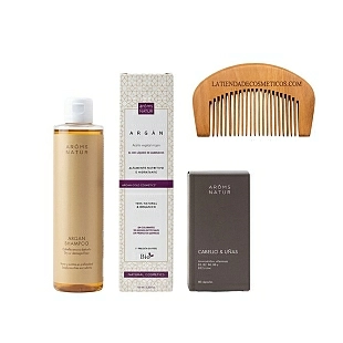 Pack Anticaída | Cabello & Uñas 60 Cápsulas + Champú de Argán 200 ml + Aceite de Argán 100 ml -  Arôms Natur