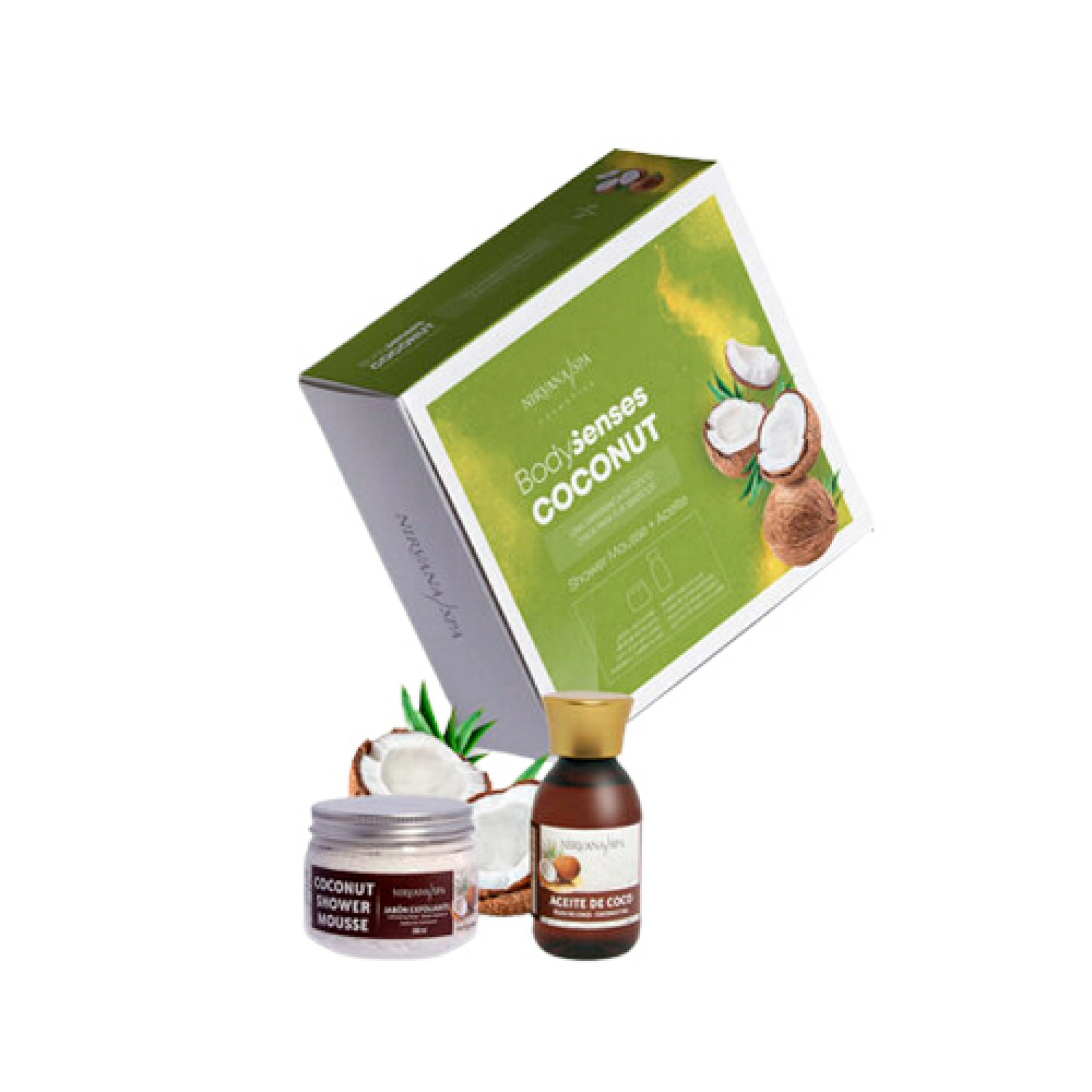 Pack BodySenses Coconut | Coconut Shower Mousse 200ml + Aceite de Coco 125 ml - Nirvana Spa ®