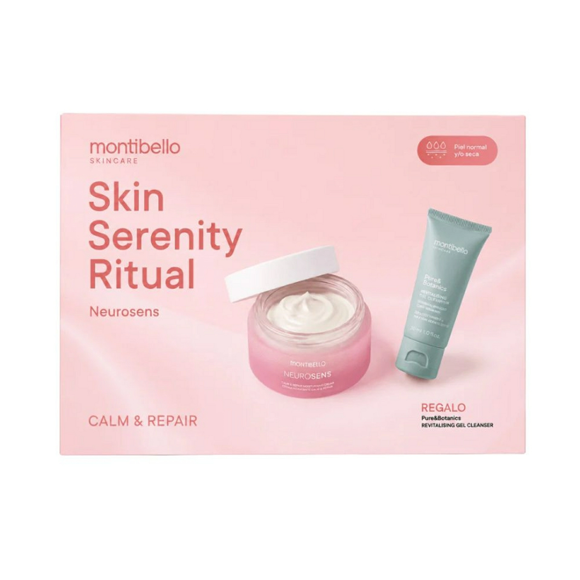 Pack Calm & Repair | Anti-age Sensitive Cream 50 ml + Revitalising Gel Cleanser 20 ml - Neurosens - Montibello ®