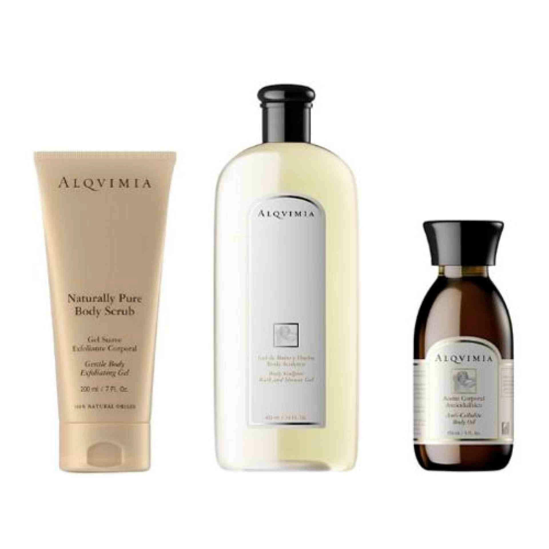 Pack Combate La Celulitis: Exfoliante 200ml, Gel 400ml y Aceite 150ml I Anticelulítis - Alqvimia ®