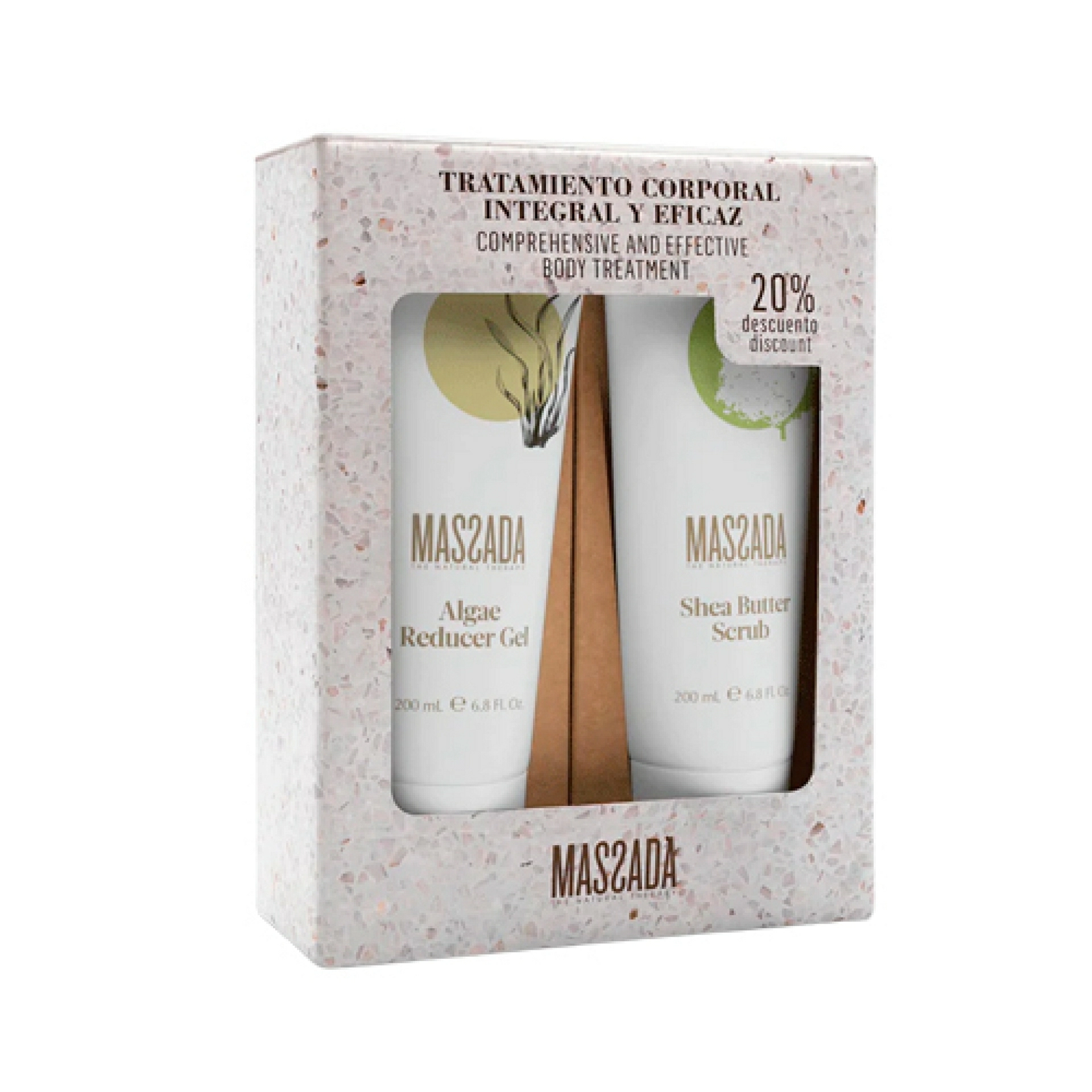 Pack Corporal Celulitis y Retención de Líquidos | Gel Algas + Scrub al Karité - Massada ®