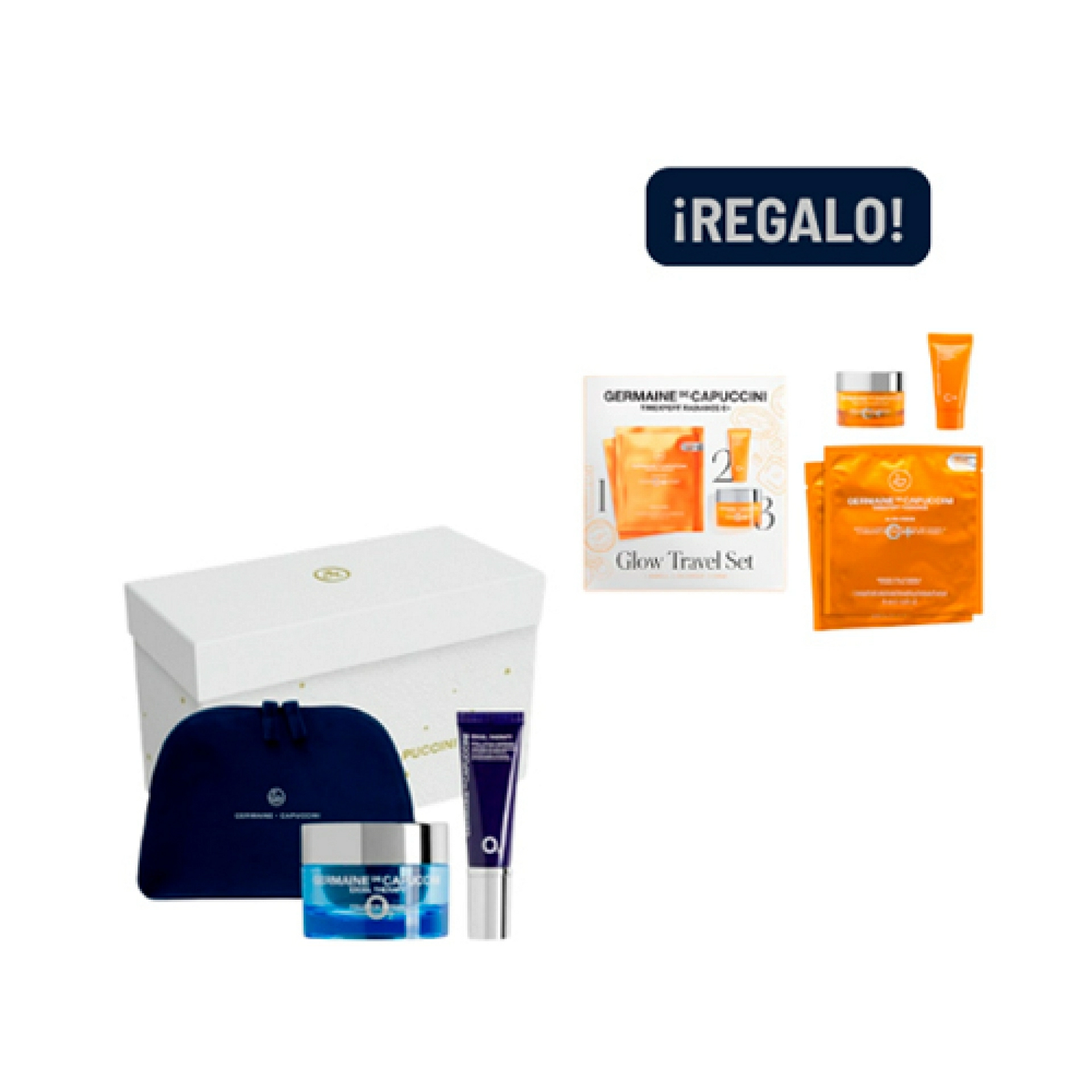 Pack Excel Therapy O2 Pollution Defense | Crema o Emulsión Oxigenante 50ml + Contorno de Ojos 15ml + neceser de regalo - Germaine de Capuccini ®