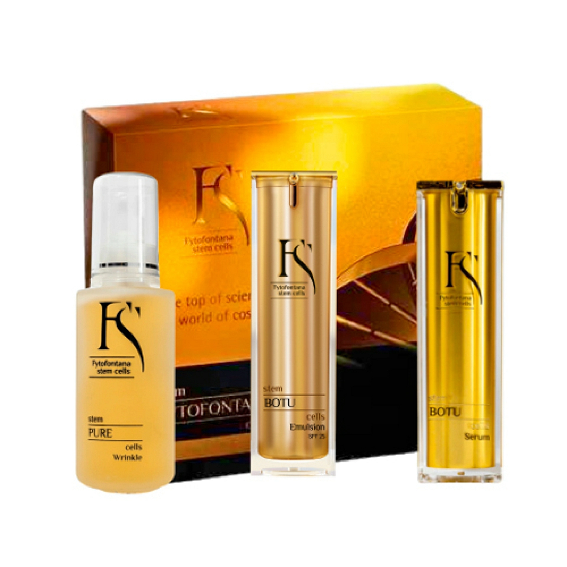 Pack Ideal | Stem Cells Botu Serum 30ml + Stem Cells Botu Emulsión 30ml + Stem Cells Pure Wrinkle 125ml - Fytofontana ®