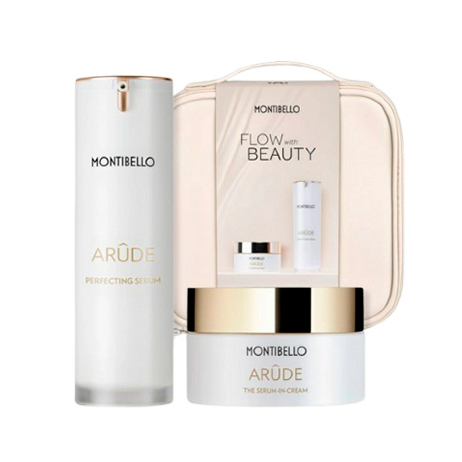 Pack Navidad Arude 2025 | The Serum in Cream o Protecting Cream 50 ml + Perfecting Serum 30ml + neceser de regalo - Montibello ®
