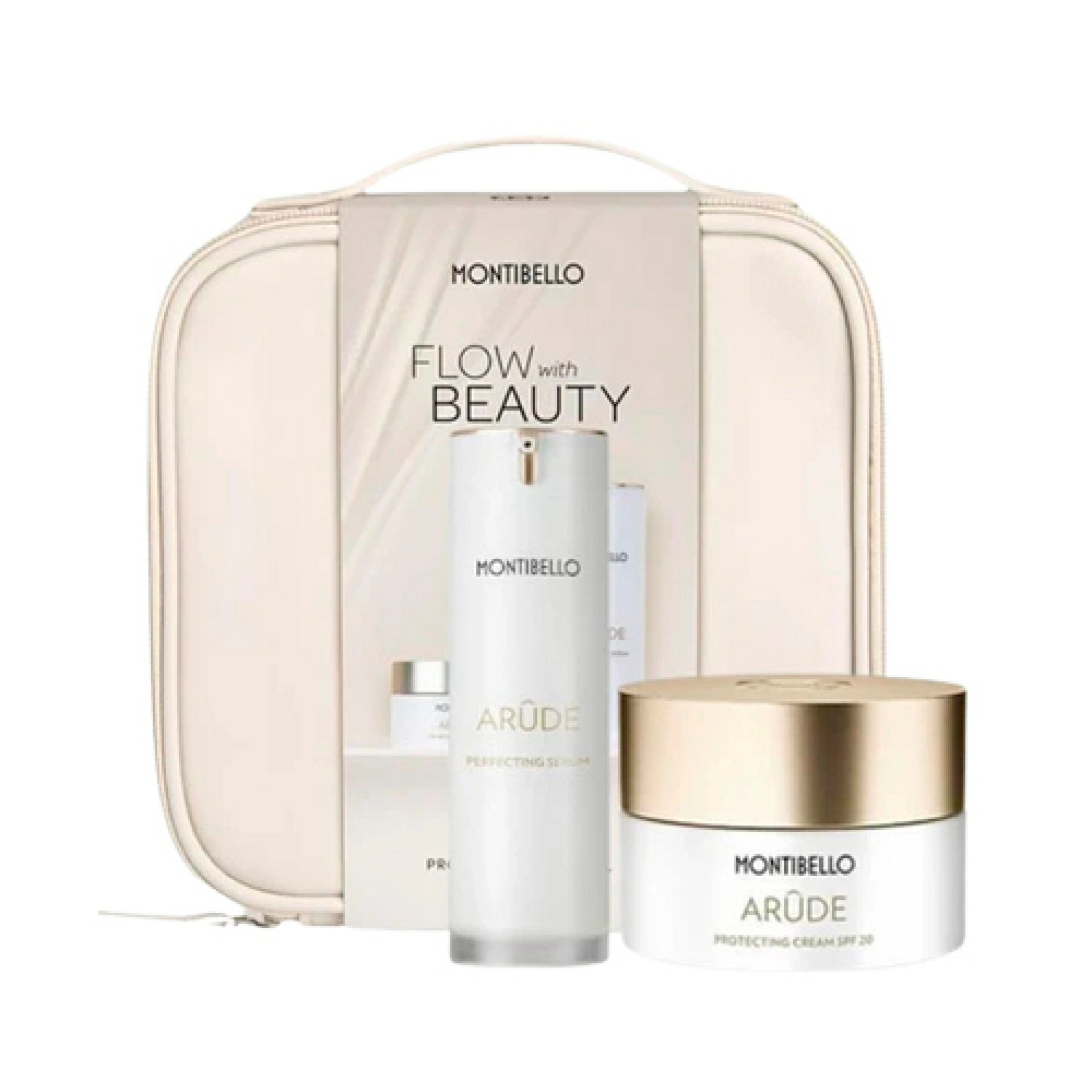 Pack Navidad Arude 2025 | The Serum in Cream o Protecting Cream 50 ml + Perfecting Serum 30ml + neceser de regalo - Montibello ®