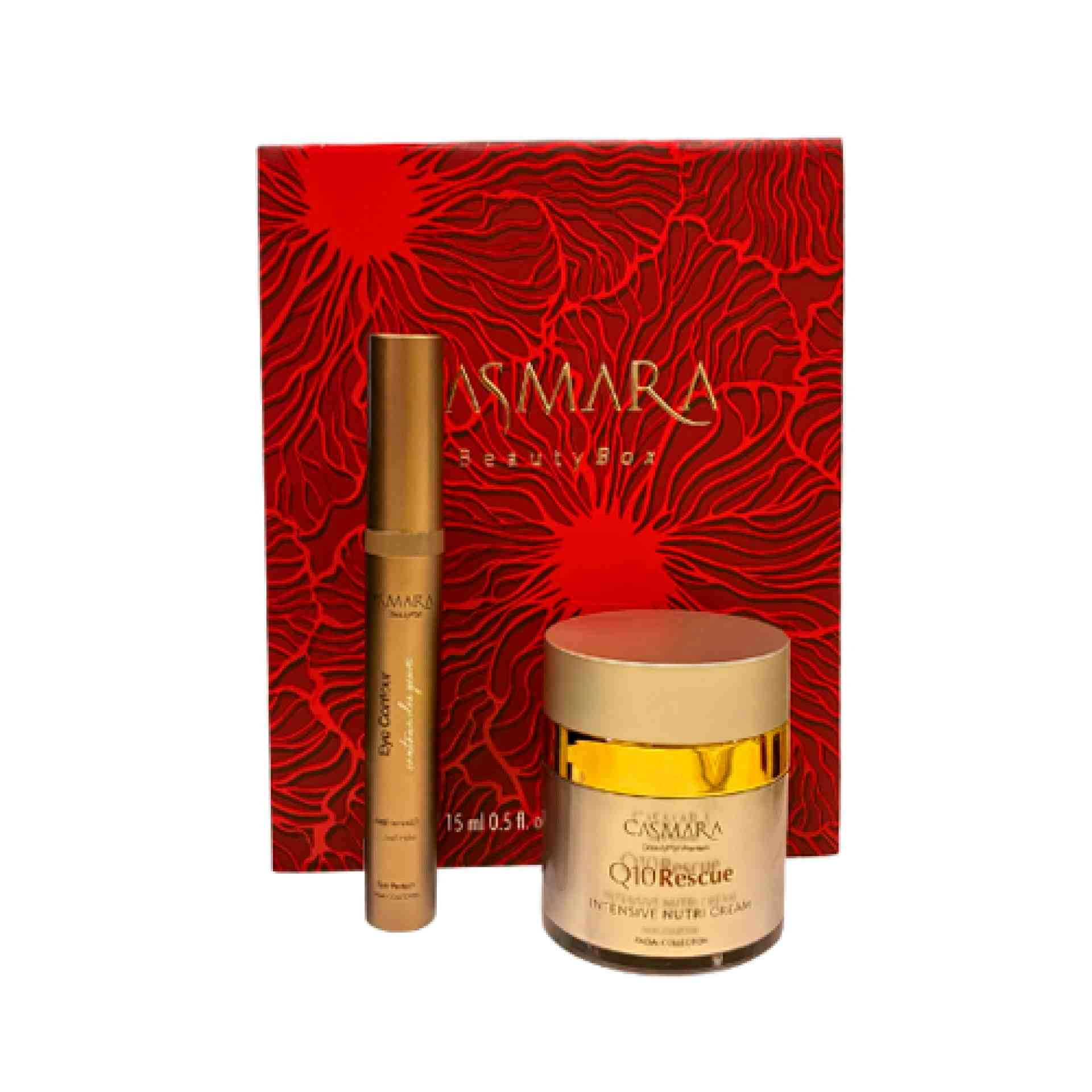 Pack Navidad Nutritivo 2025 | Q10 Rescue Intensive Nutri Cream 50 ml + Eye Contour Anti-wrinkle 15 ml - Casmara ®