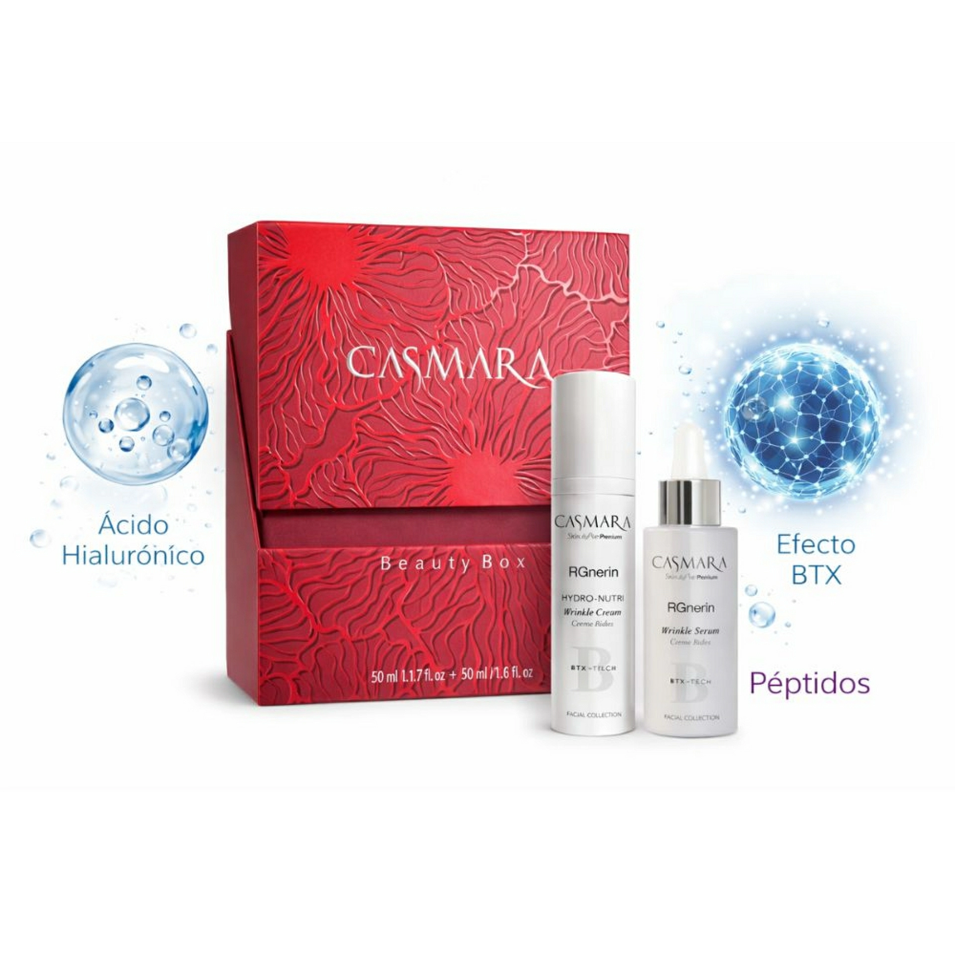 Pack Navidad Regenerador 2025 | RGnerin Hydro-Nutri Wrinkle Cream 50 ml + RGnerin Wrinkle Serum 50ml - Casmara ®