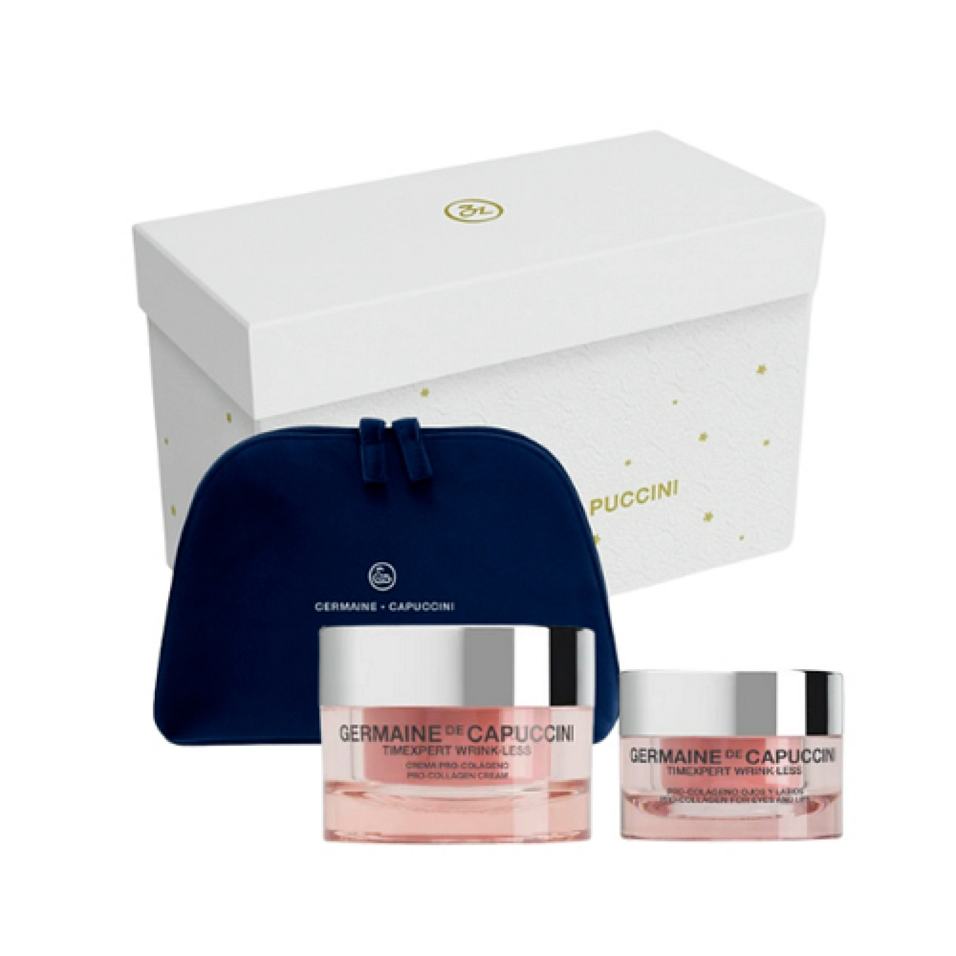 Pack Navidad Timexpert Wrink·Less: Crema Pro-Colágeno 50ml + Pro-Colágeno Ojos y Labios 15ml + neceser de regalo - Germaine de Capuccini ®