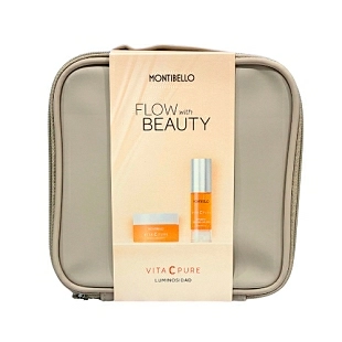 Pack Navidad Vita C Pure 2025 | Vitamin C Emulsion 50ml o Crema 50ml + Vitamin C Collagen Infusion Serum 30ml + neceser de regalo - Montibello ®