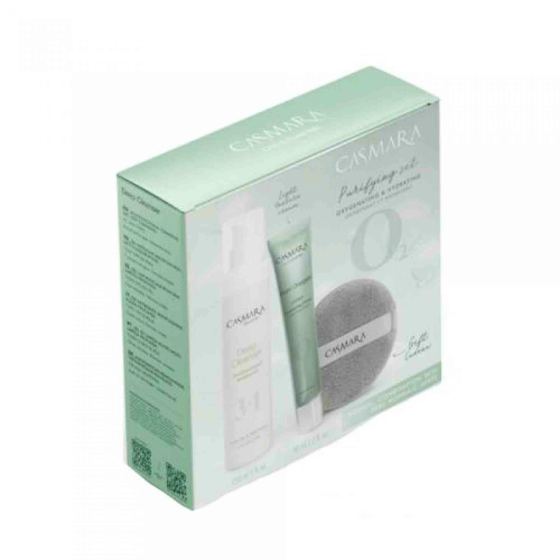 Pack Purificante con crema - Purifying set Hydro | Limpiador 150ml + Crema oxigenante 50ml + Disco limpiador - Casmara ®