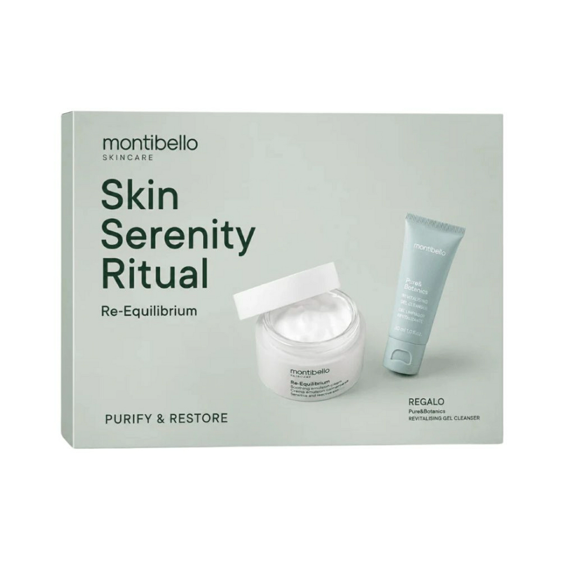 Pack Purify & Restore | Re-Equilibrium Cream para pieles grasas 50 ml + 20 ml - Montibello®