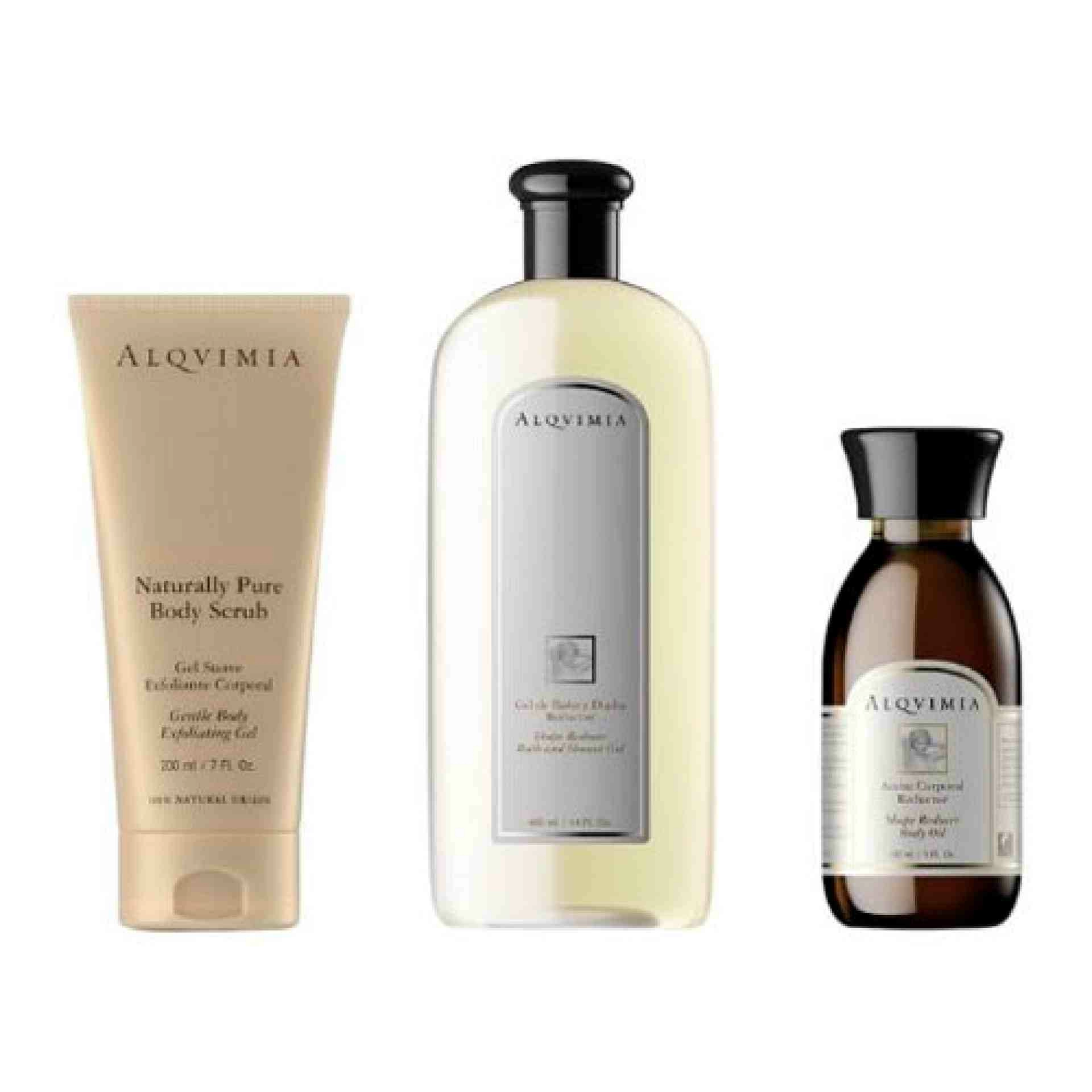 Pack Reduce tu Silueta: Exfoliante 200ml, Gel 400ml y Aceite 150ml I Reductor - Alqvimia ®