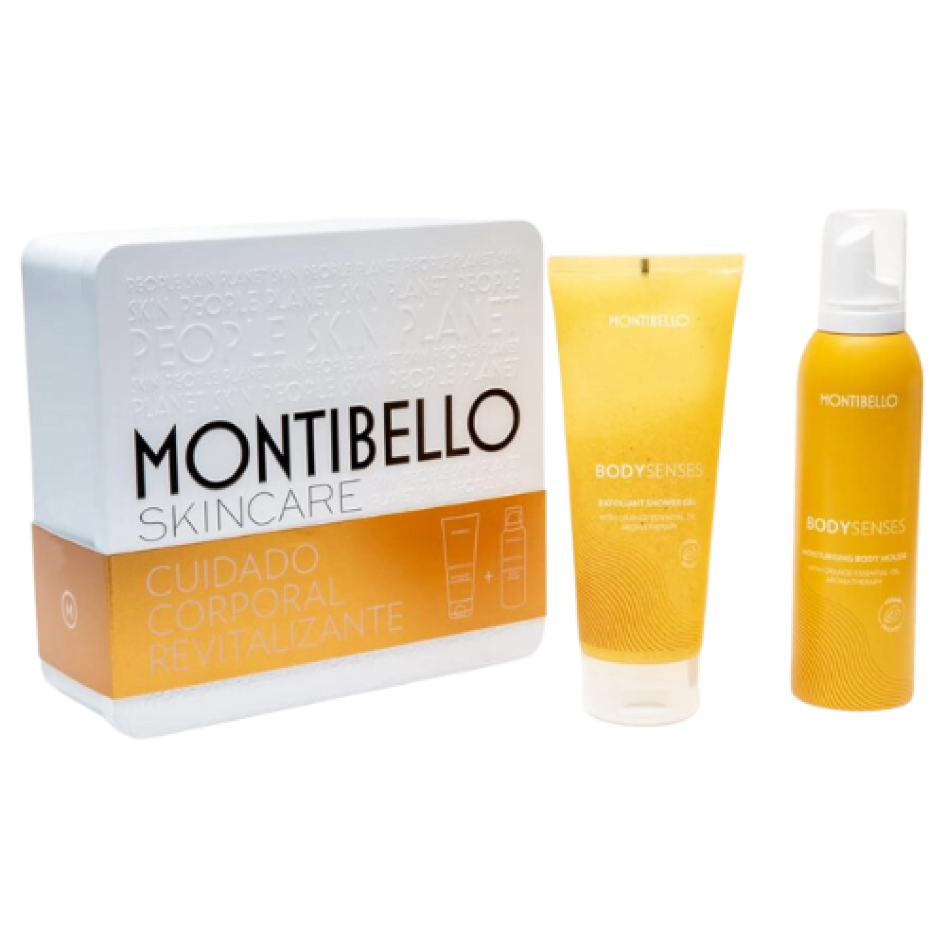 Pack SKINCARE Cuidado Corporal Revitalizante | Moisturising Body Mousse 125ml + Exfoliant Shower Gel 200ml - Montibello ®