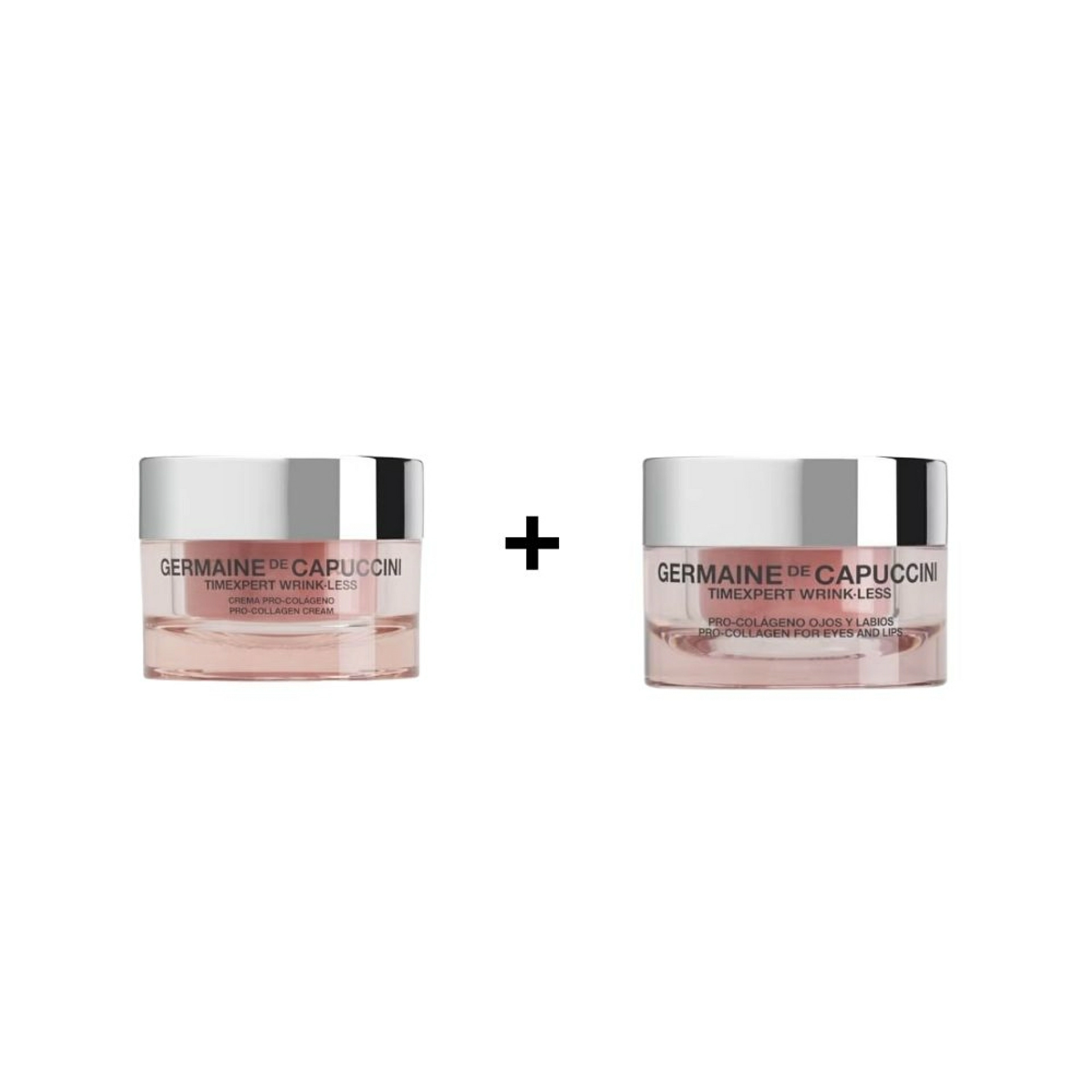 Pack Timexpert WrinkLess | Crema Pro-Colágeno 50ml + Pro-Colágeno Ojos y Labios 15ml + neceser de regalo - Germaine de Capuccini ®