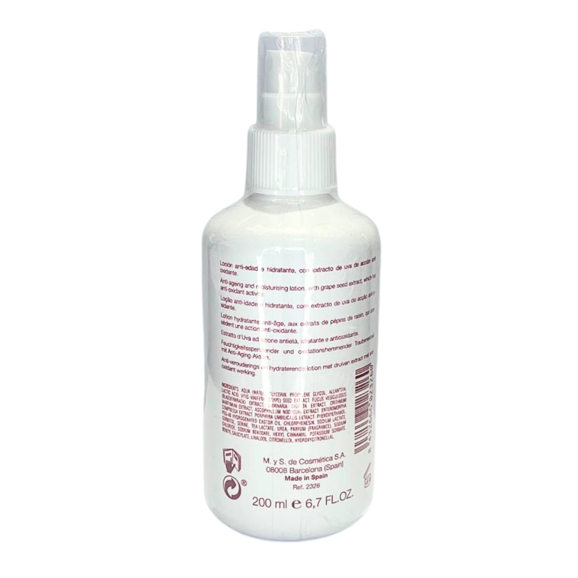 Pioggia di Vigna | Loción hidratante antiedad 200ml - Kianty Experience - Bruno Vassari ®