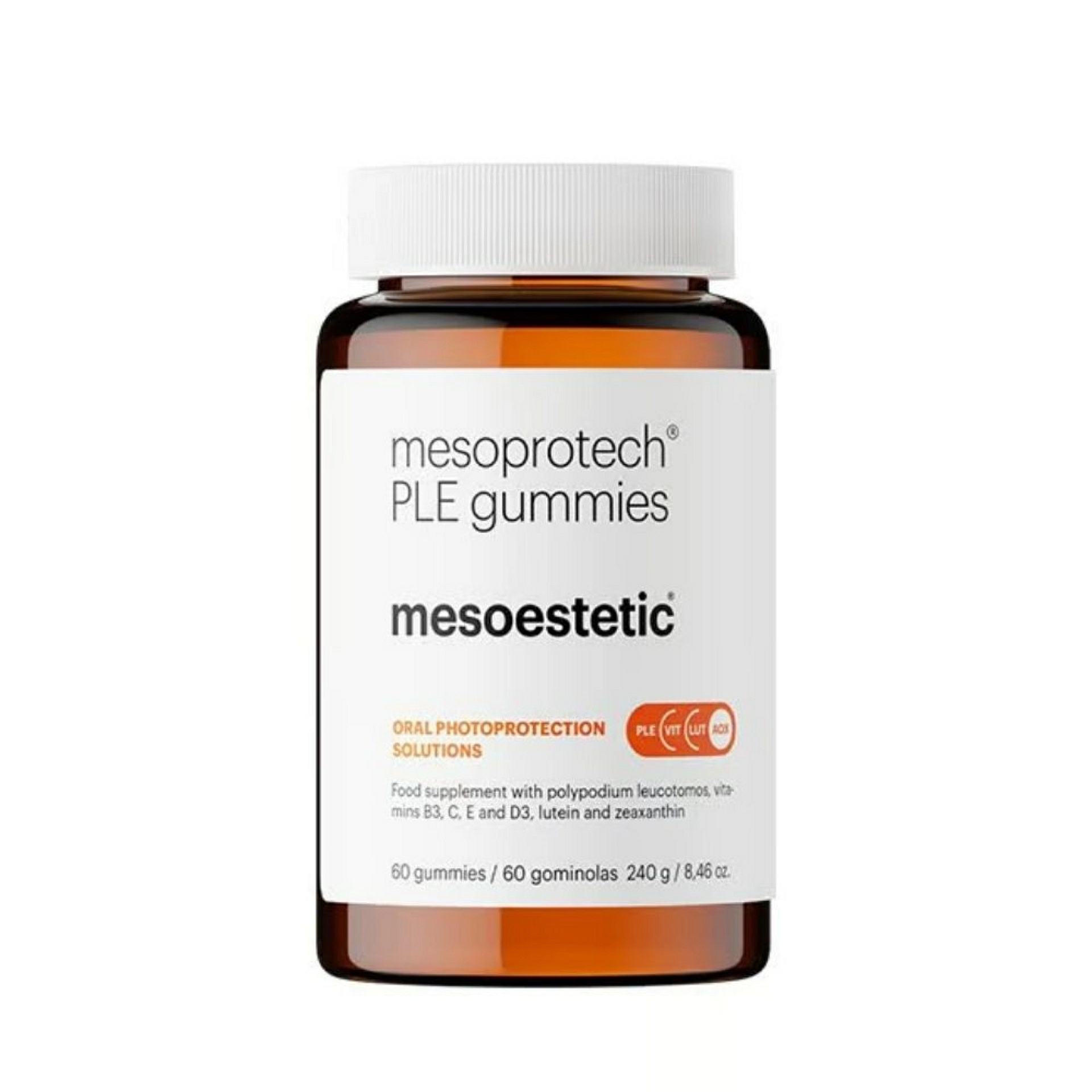 PLE gummies | gominolas solares antioxidantes 60 cápsulas - mesoprotech - mesoestetic ®