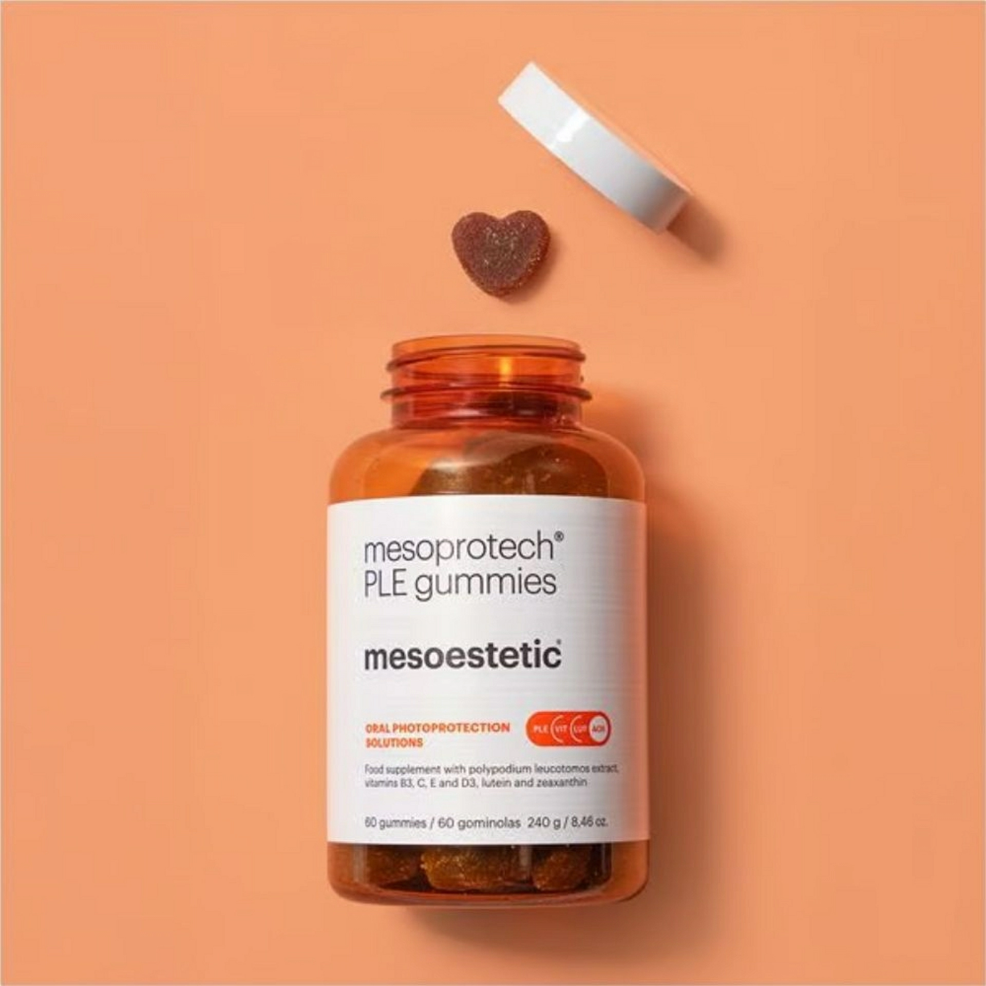 PLE gummies | gominolas solares antioxidantes 60 cápsulas - mesoprotech - mesoestetic ®