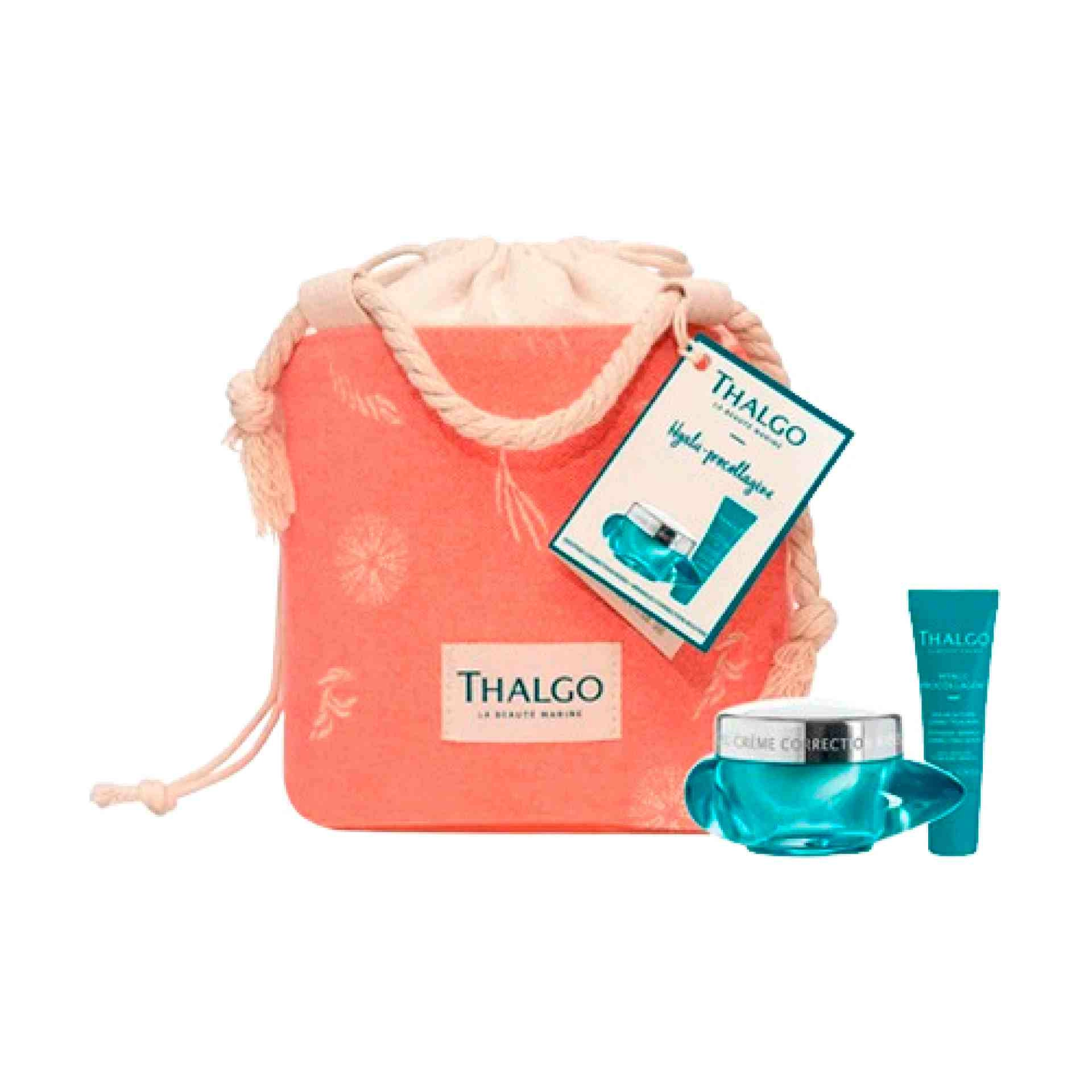 Pochon Hyalu-Procollagène | Gel-Crème Correction Rides 50ml + Sérum Intensif Correction Rides 10ml + bolso de regalo - Thalgo ®