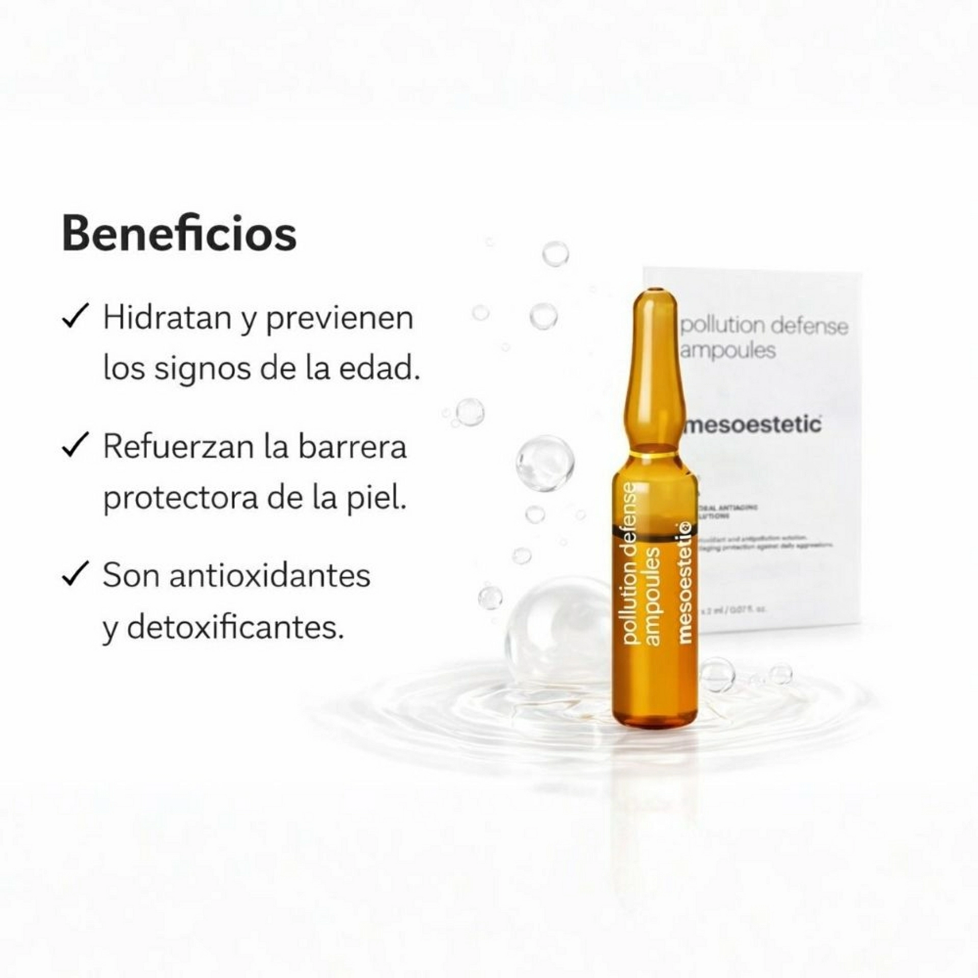 Pollution Defense Ampoules | Ampollas 10x2ml - Global Antiaging Solutions - Mesoestetic ®