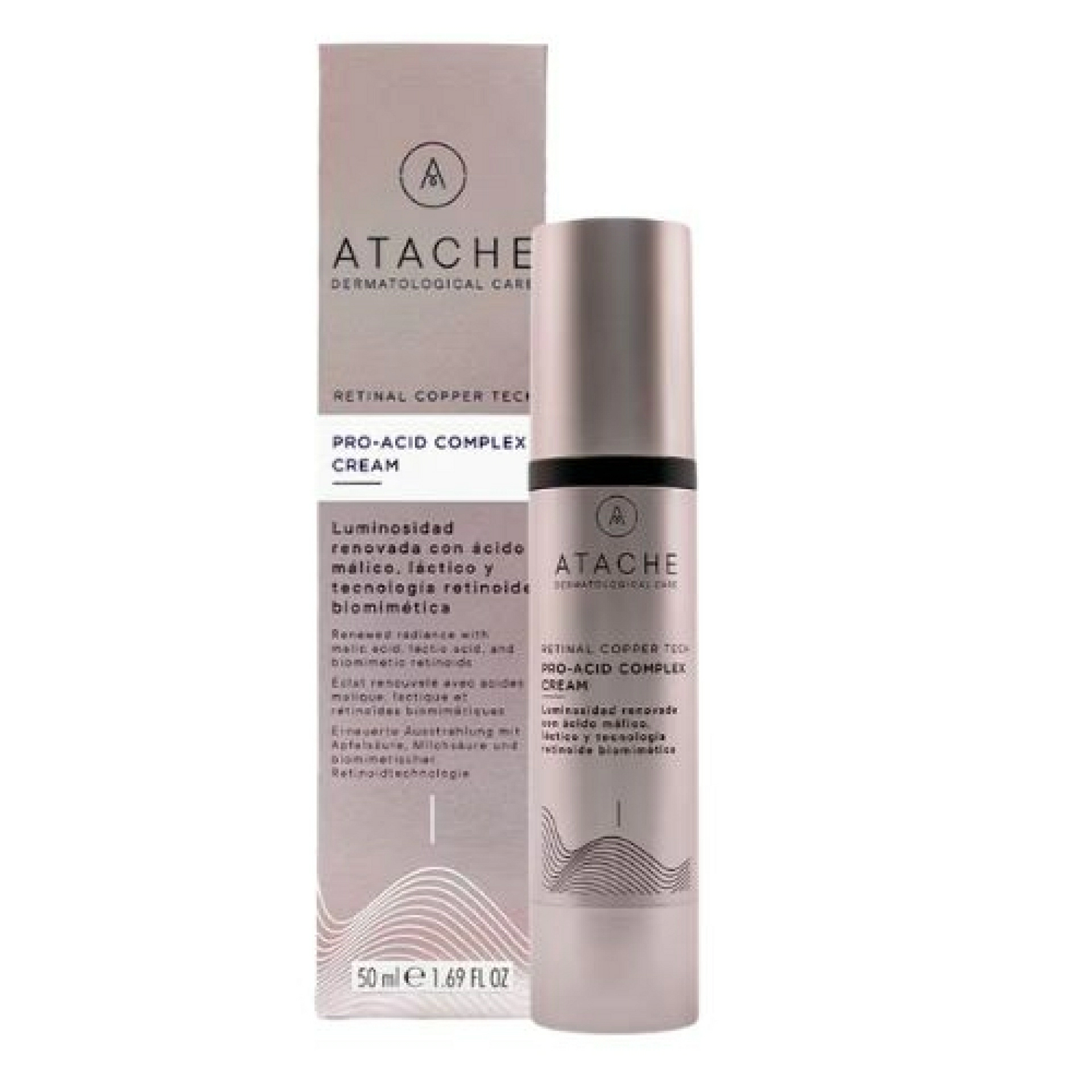 Pro-Acid Complex Cream 50ml | Crema nocturna renovadora y antiedad progresiva - Retinal Copper Tech - Atache ®