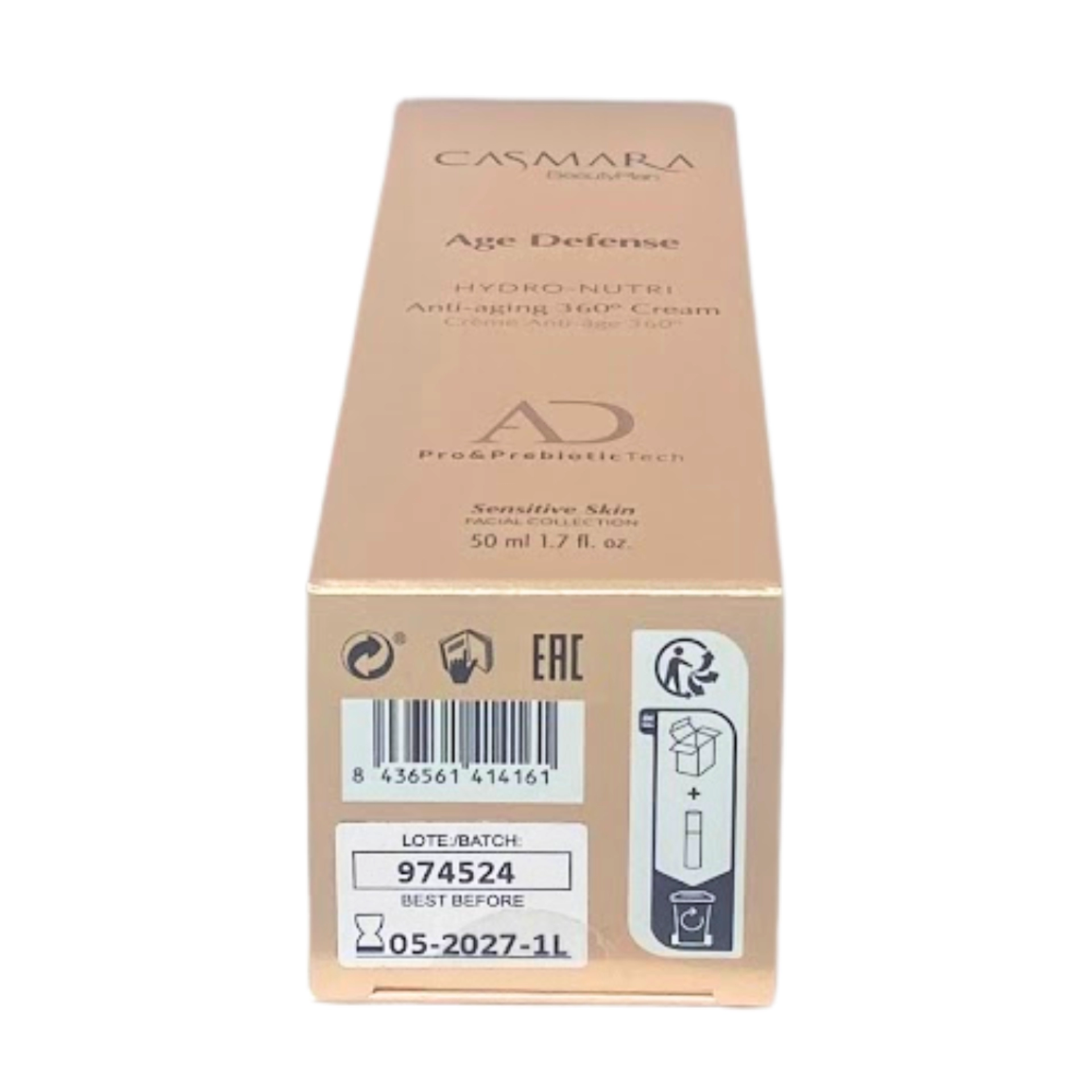 Pro&Prebiotic Technology Age Defense 50ml - Crema Natural Anti-Envejecimiento - Casmara ®