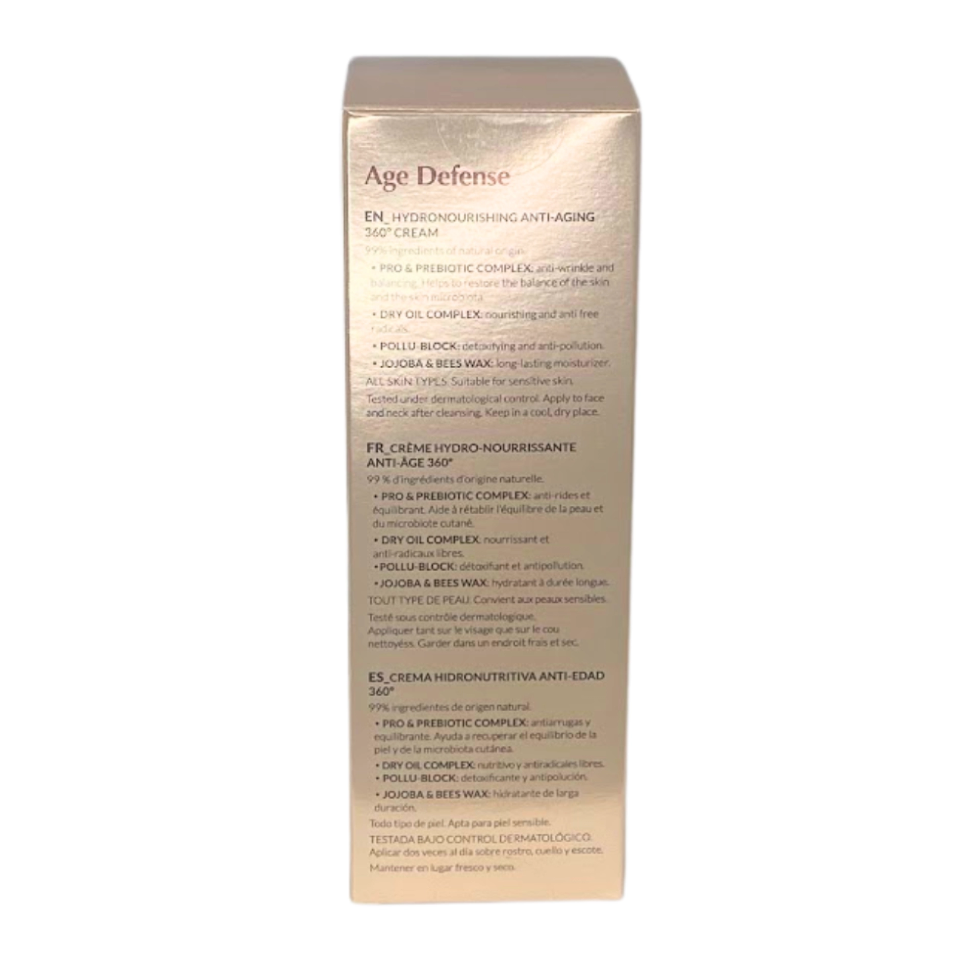 Pro&Prebiotic Technology Age Defense 50ml - Crema Natural Anti-Envejecimiento - Casmara ®