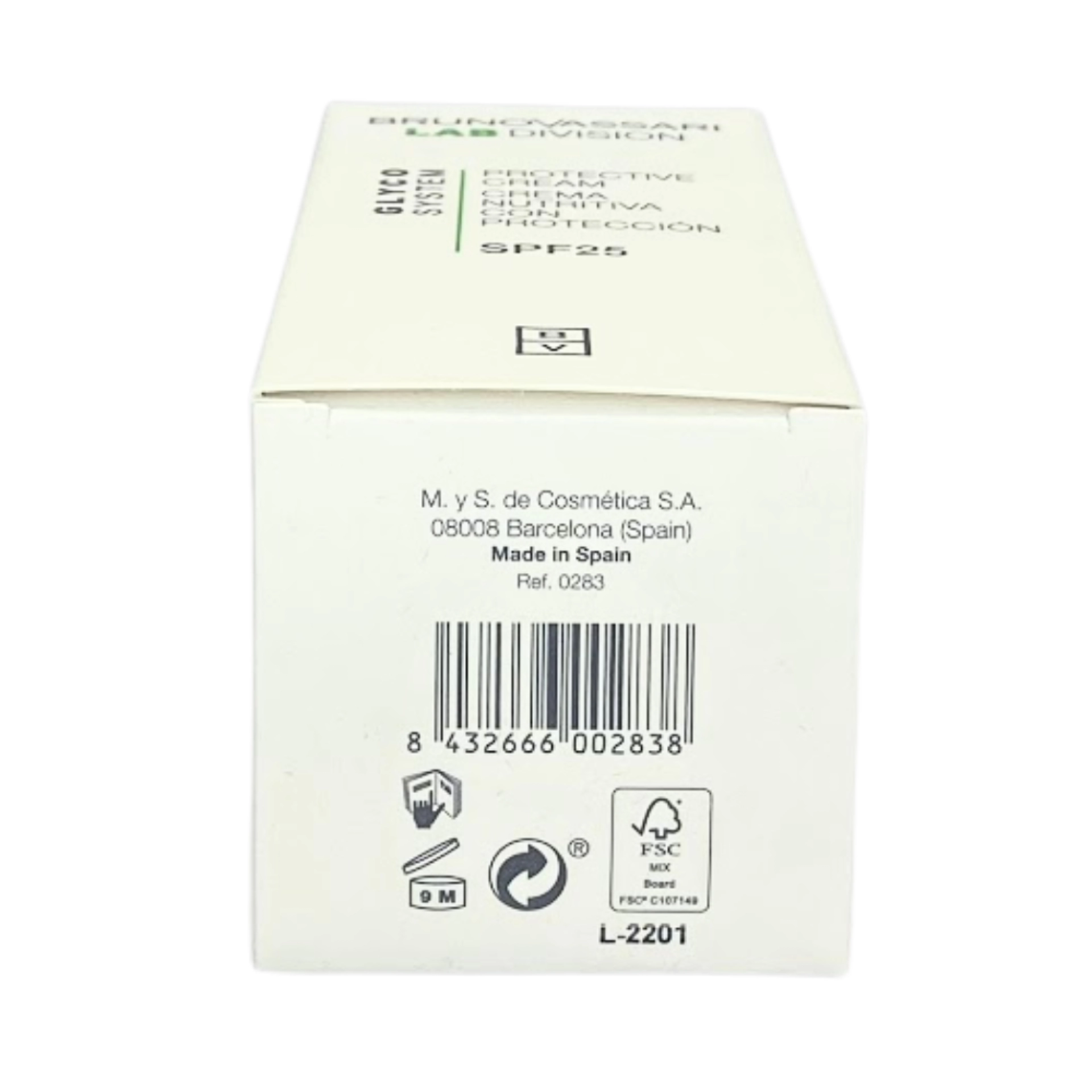 Protective Cream SPF 25 | Crema protectora 50ml - Glyco System - Bruno Vassari ®