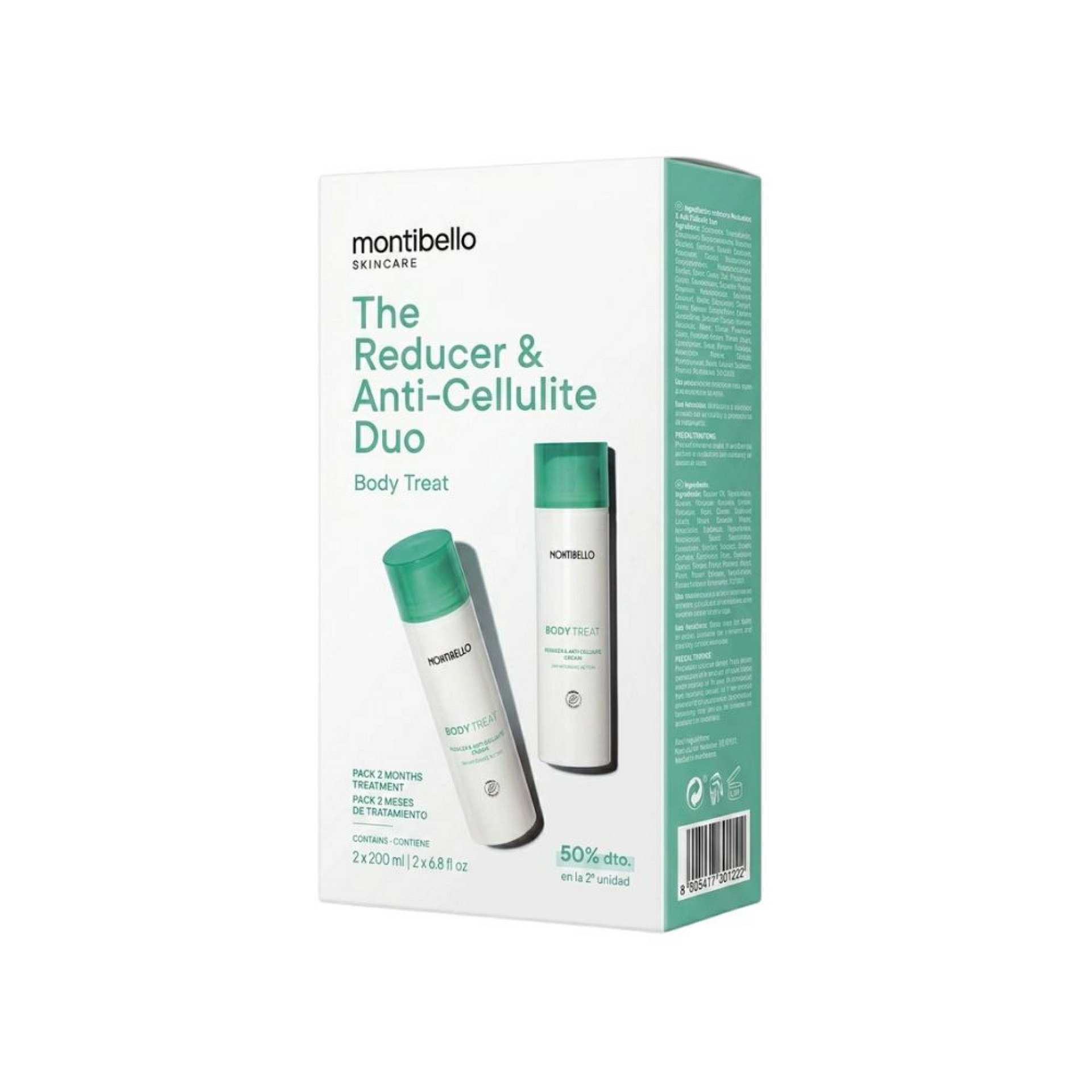 Reducer & anticellulite cream | Crema Reductora Anticelulítica 200ml - Body Treat - Montibello ®