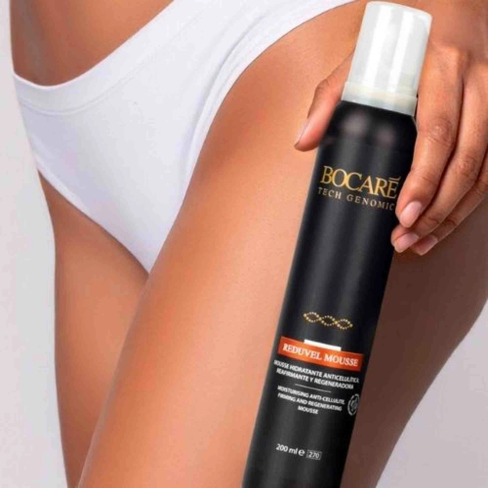 Reduvel Mousse | Mousse hidratante anticelulítico, reafirmante y regeneradora 200 ml – Reduvel Treatment – Bocaré Tech Genomic ®