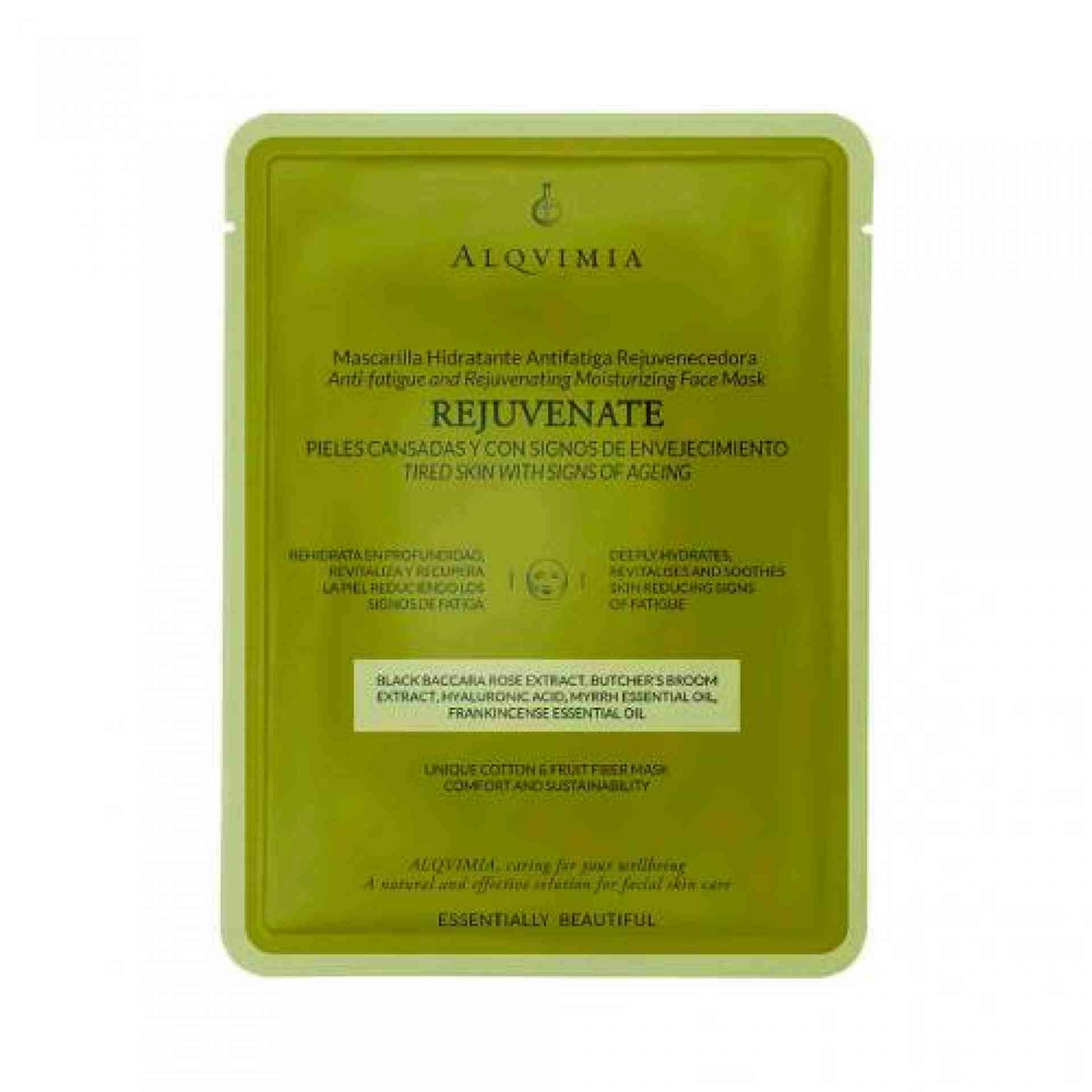 Rejuvenate | Mascarilla hidratante rejuvenecedora 1ud - Essentially Beautiful - Alqvimia ®