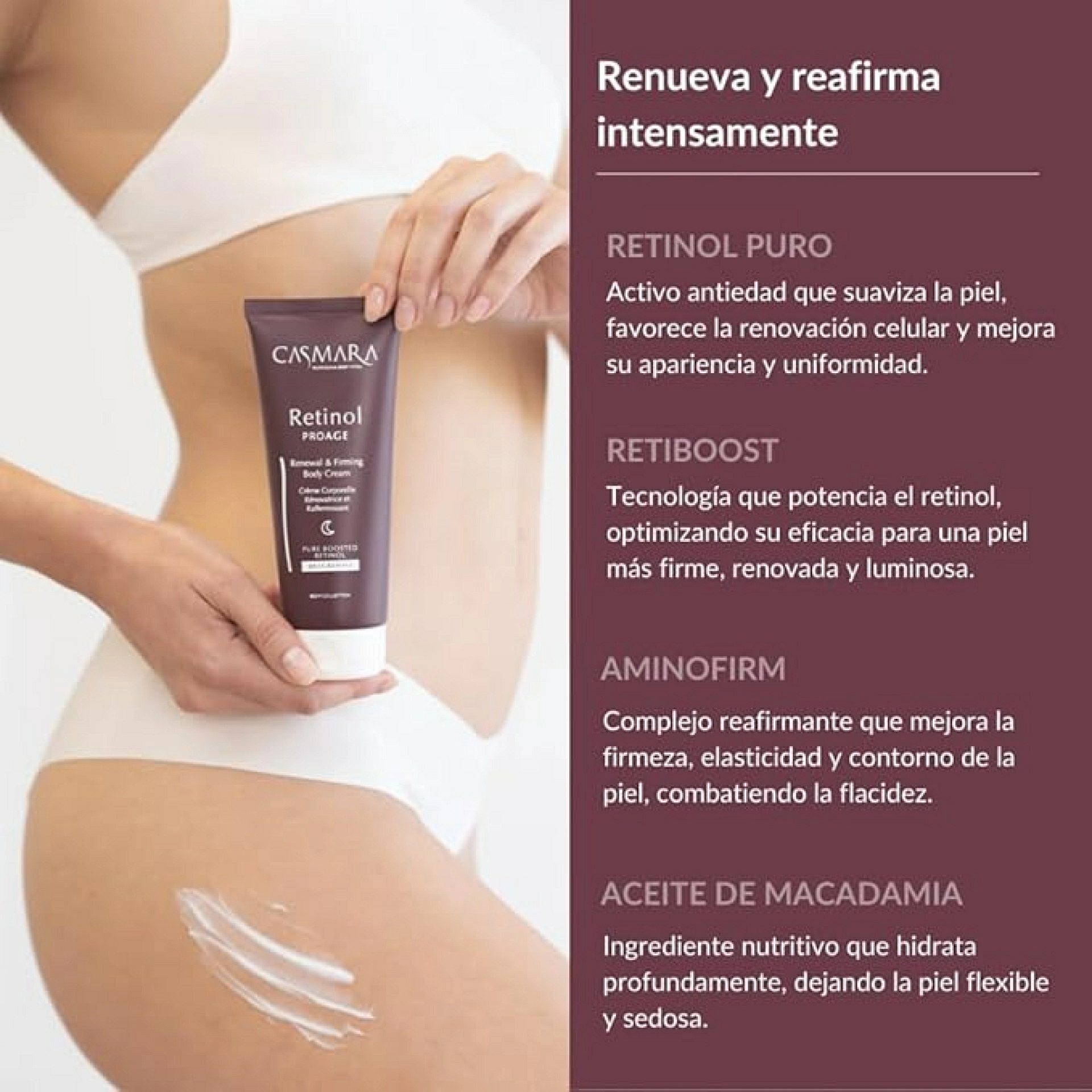 Renewal & Firming Body Cream | Crema corporal con retinol 200ml - Retinol PROAGE - Casmara ®