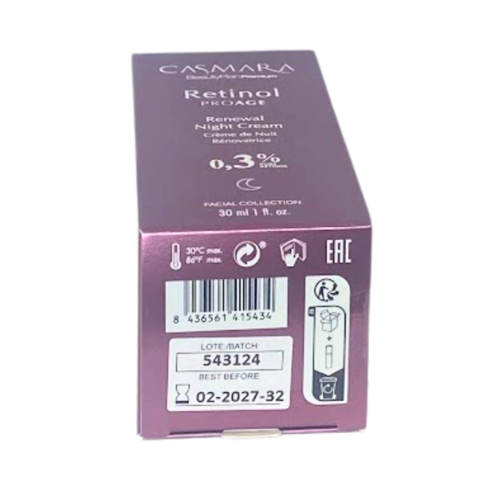 Renewal Night Cream - 0,15% y 0,3% | Crema de noche con retinol 30 ml- Retinol PROAGE - Casmara ®