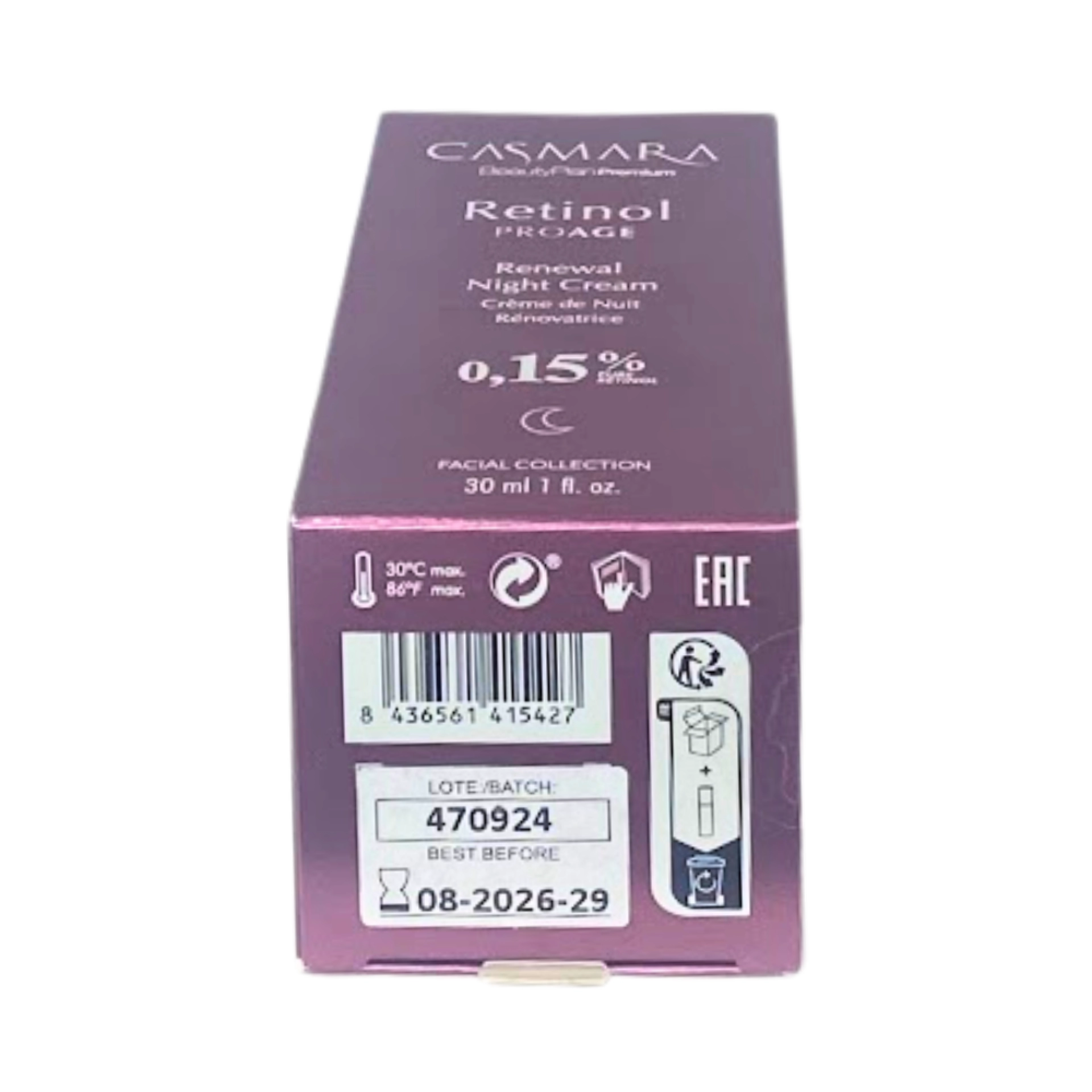 Renewal Night Cream - 0,15% y 0,3% | Crema de noche con retinol 30 ml- Retinol PROAGE - Casmara ®