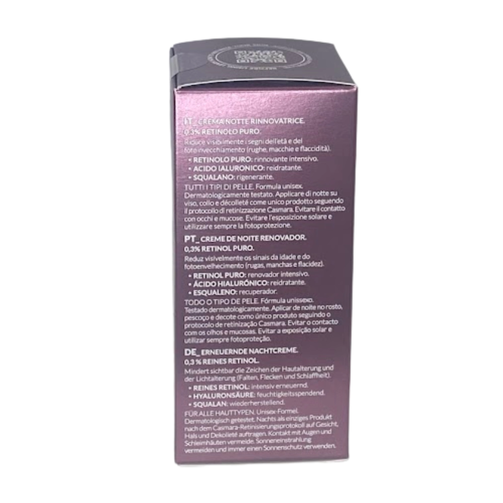 Renewal Night Cream - 0,15% y 0,3% | Crema de noche con retinol 30 ml- Retinol PROAGE - Casmara ®