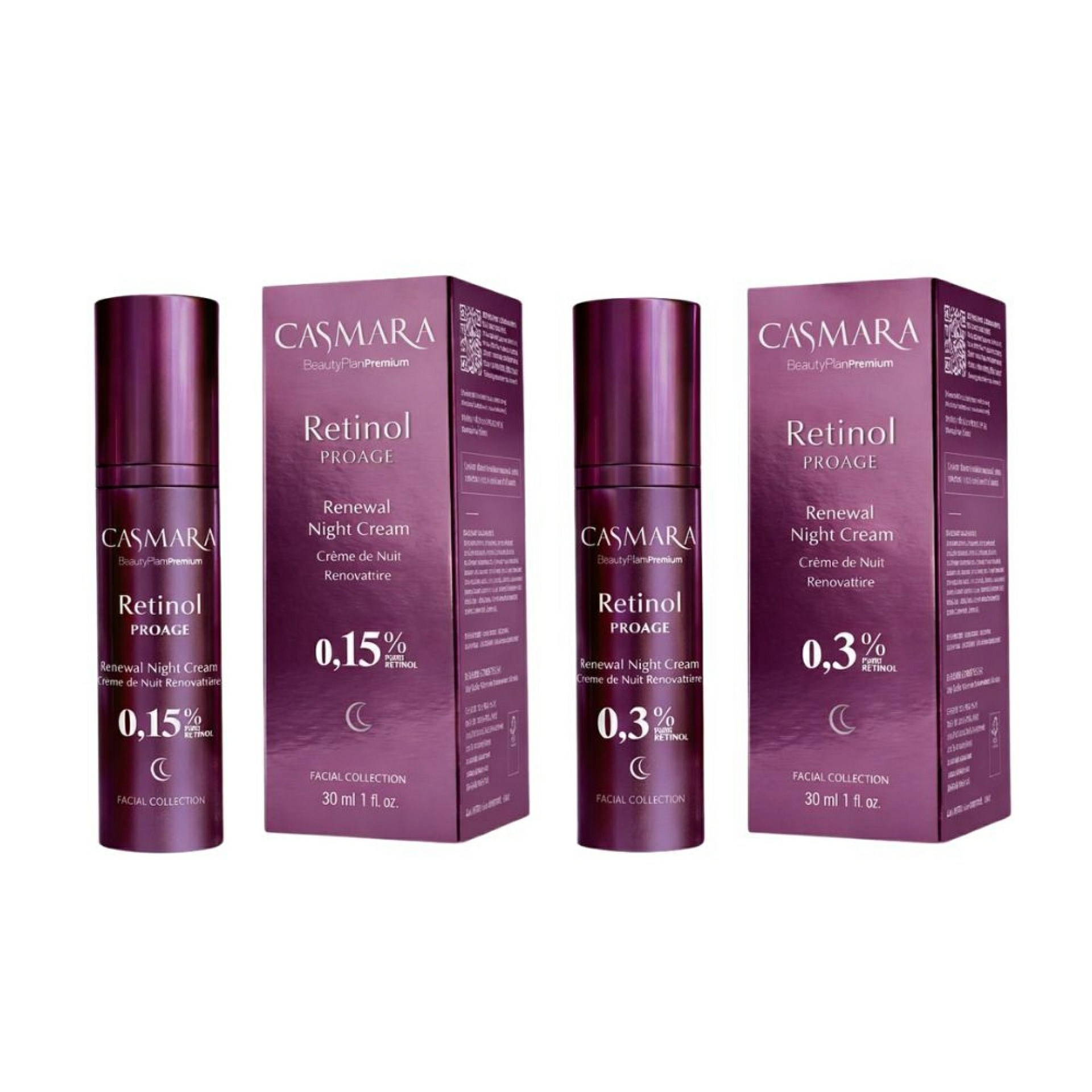 Renewal Night Cream - 0,15% y 0,3% | Crema de noche con retinol 30 ml- Retinol PROAGE - Casmara ®