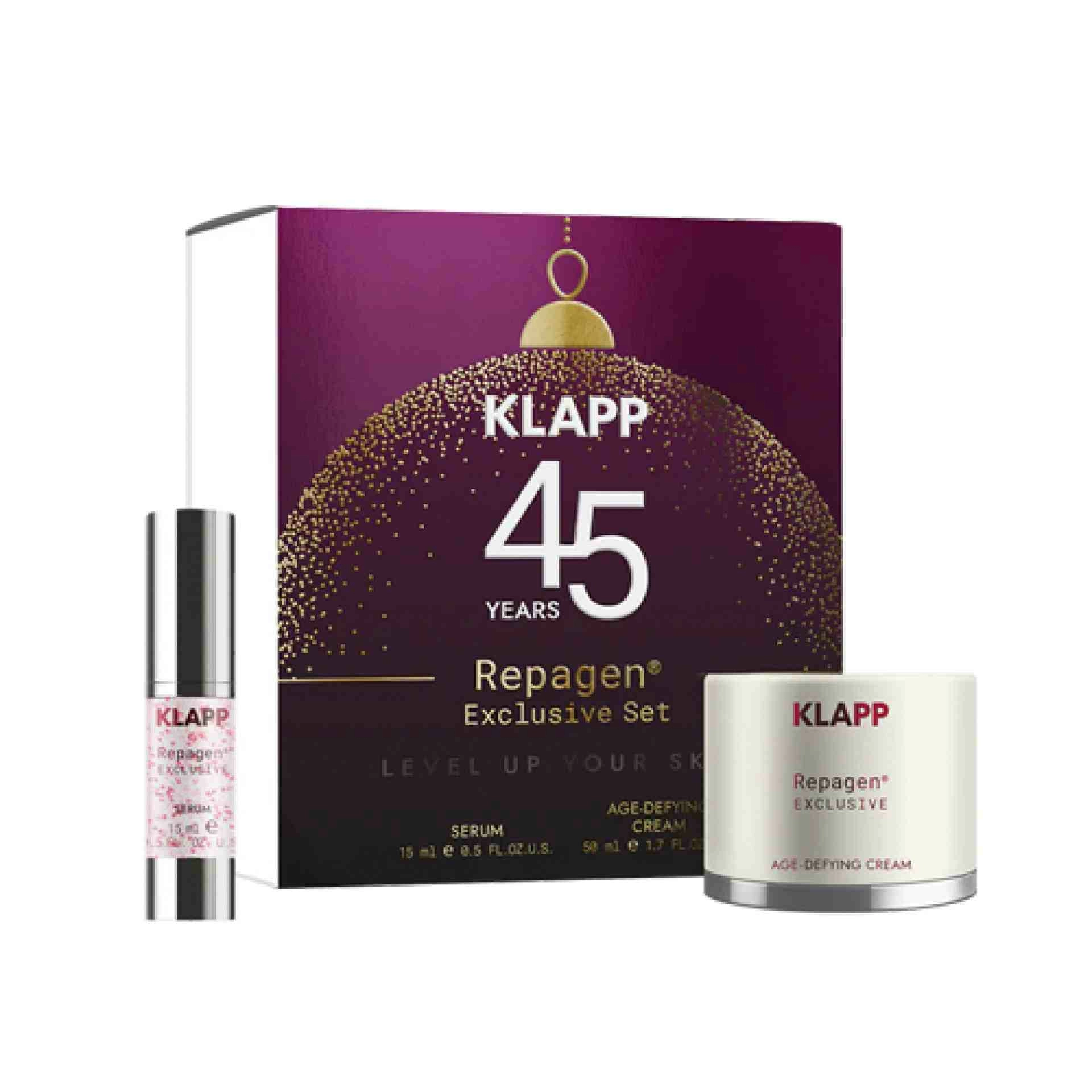 Repagen Exclusive Skin Care Set | Repagen Exclusive Global Anti-Age Cream 50ml + Repagen Exclusive Serum 15ml - Klapp ®