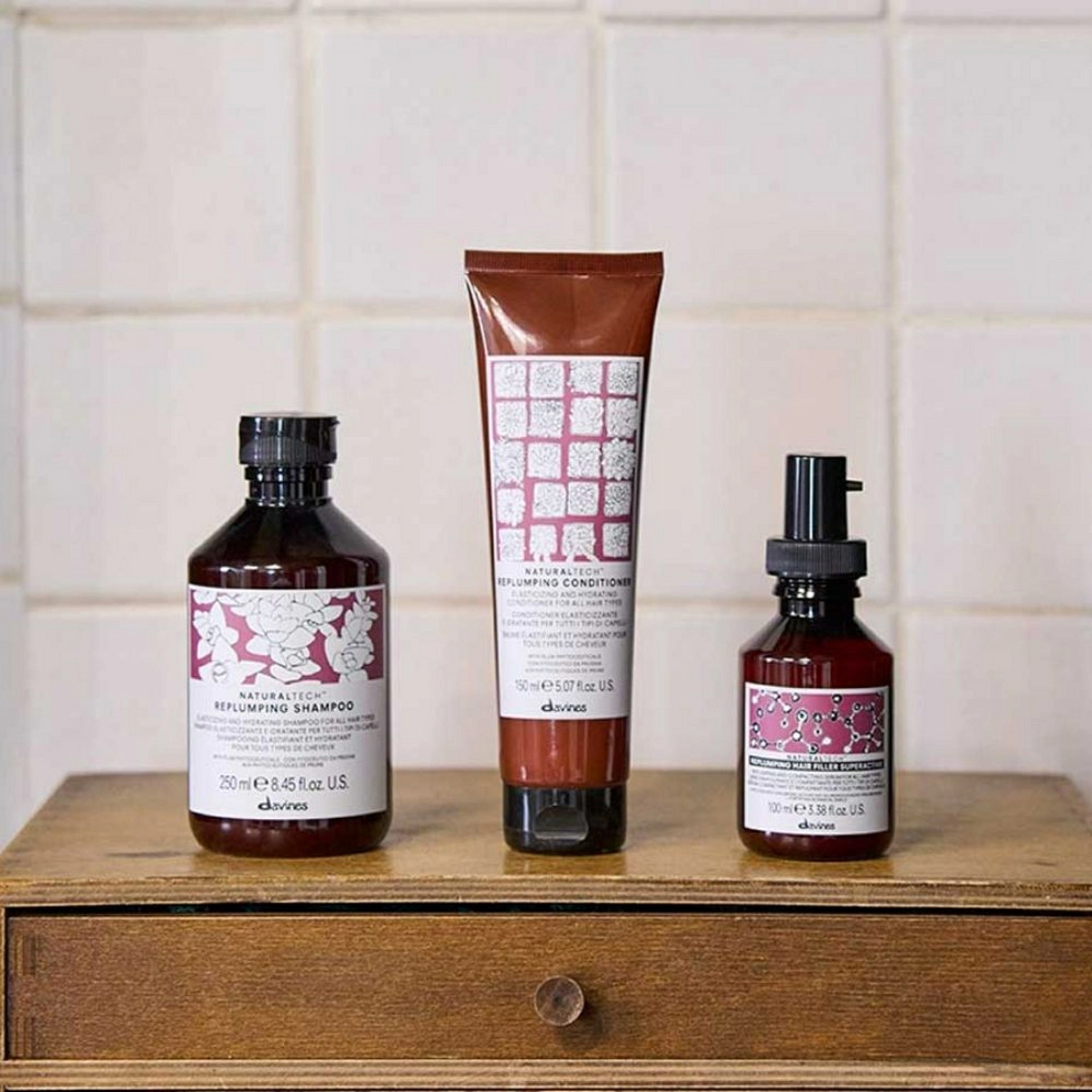 REPLUMPING HAIR FILLER SUPERACTIVE | Tratamiento hidratante para todo tipo de cabellos 100 ml - Naturaltech - Davines ®