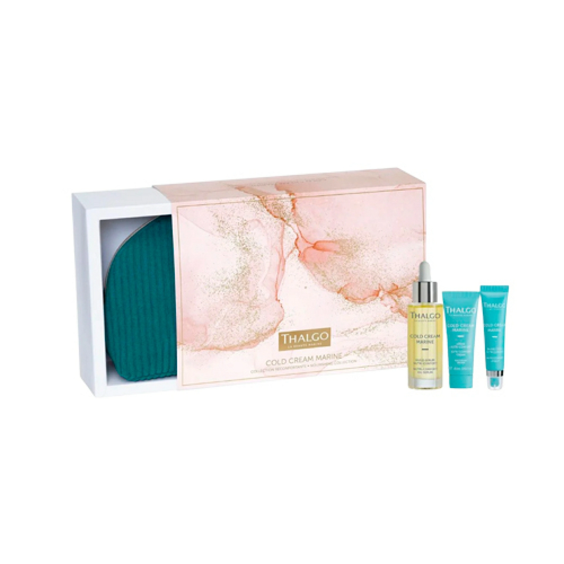 Ritual Cold Cream Marine | Huile-Sérum Nutri-Confort 30ml + Crème Nutri-Confort 15ml + Baume Lèvres Nutri-Confort + neceser - Thalgo ®