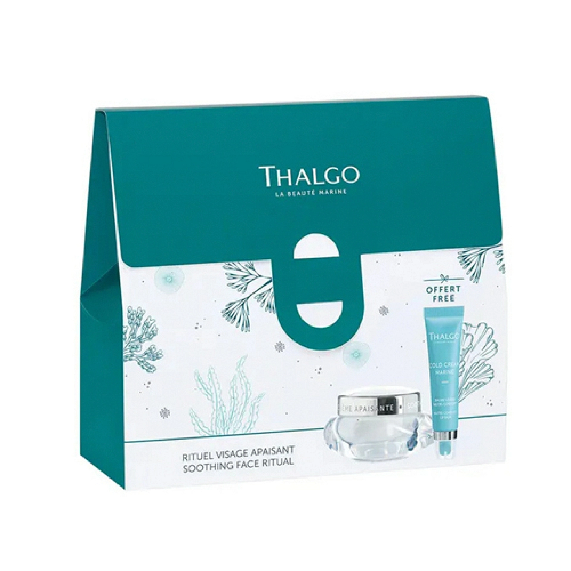 Rituel Visage Apaisant | Pack Facial Calmante: Crème Apaisante 50ml + Baume Lèvres Nutri-Confort 15ml - Thalgo ®