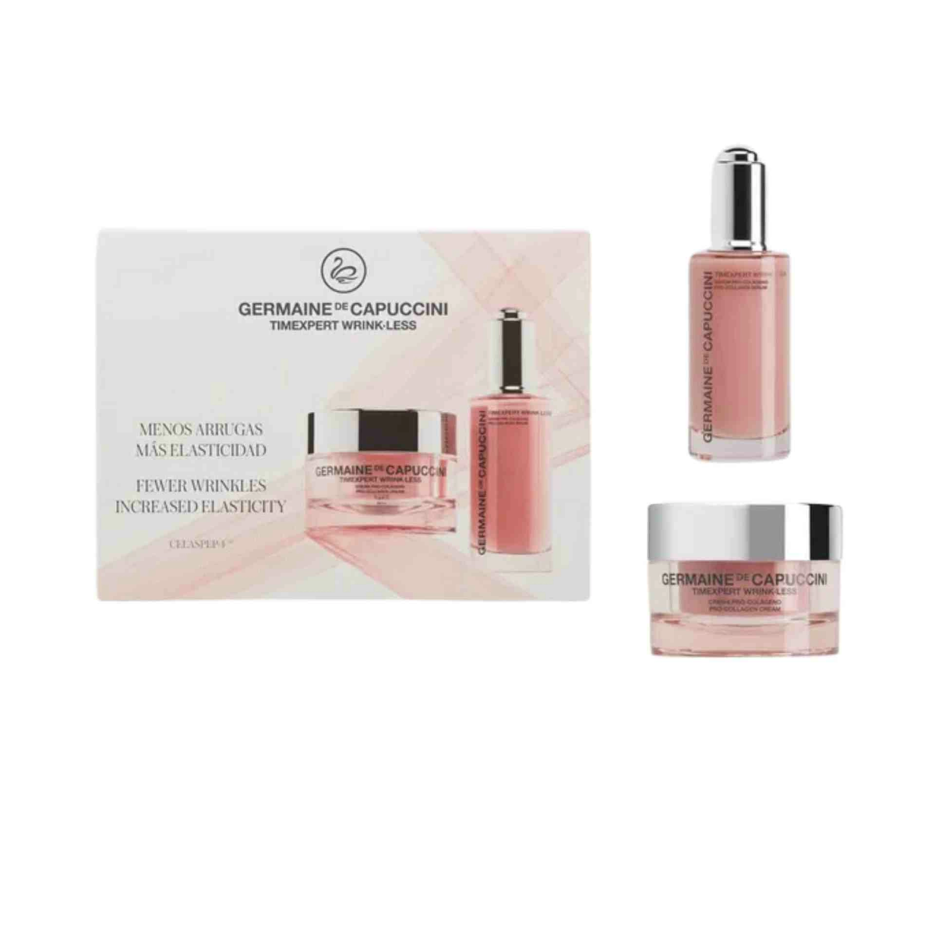 Rutina Antiarrugas Pro-Colágeno SPF30 - Serum 50 ml + Crema SPF 30 50 ml -  Timexpert Wrink·Less - Germaine de Capuccini ®