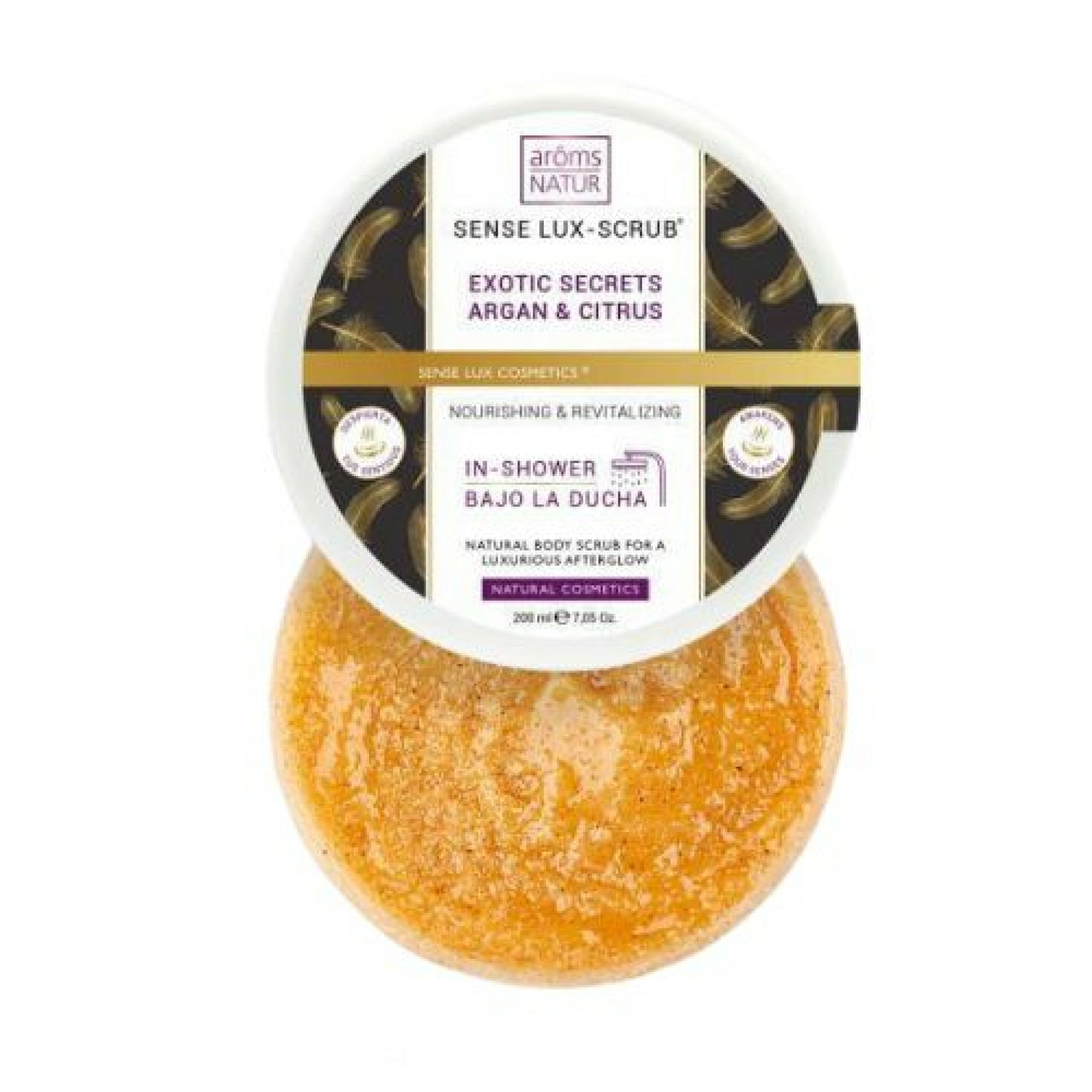 Scrub Exotic Secrets - Argan & Citrus | Exfoliante 200ml - Sense Lux - Arôms Natur ®