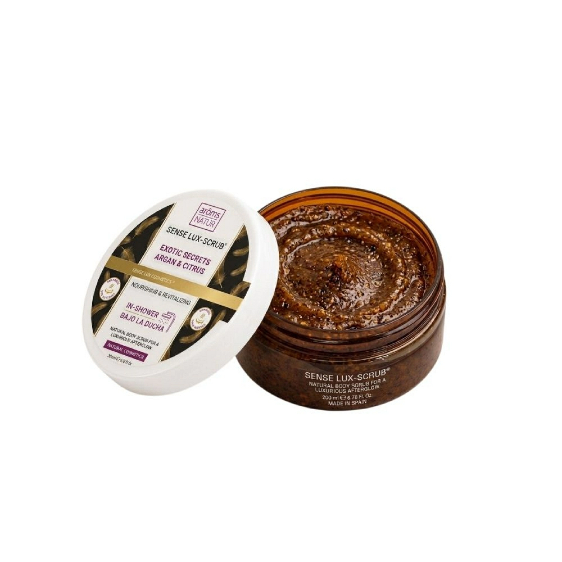 Scrub Exotic Secrets - Argan & Citrus | Exfoliante 200ml - Sense Lux - Arôms Natur ®