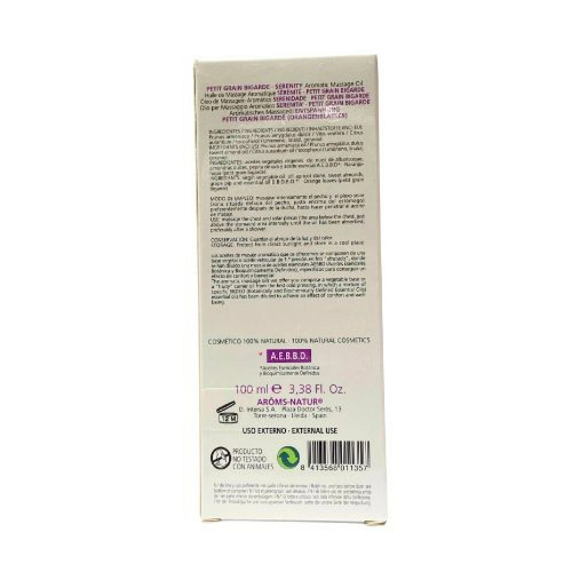 Serenité | Aceite corporal serenidad-PGB 100ml - Naturfluid Concentrate - Arôms Natur ®