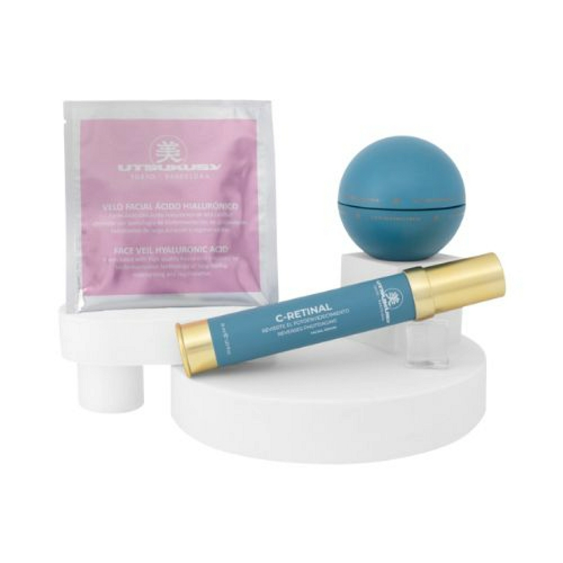 Set 2025 D-Skin | Crema 50 ml + Serum 35 ml + Velo de Ácido Hialurónico + Neceser – Utsukusy ®