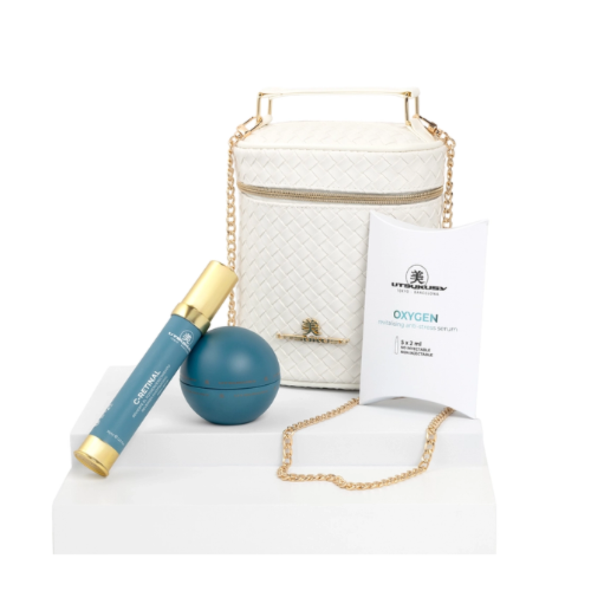 Set C-Retinal con neceser | Serum C-Retinal 35ml + Crema C-Retinal 50ml + ampollas OXYGEN 2ml - C-Retinal - Utsukusy ®