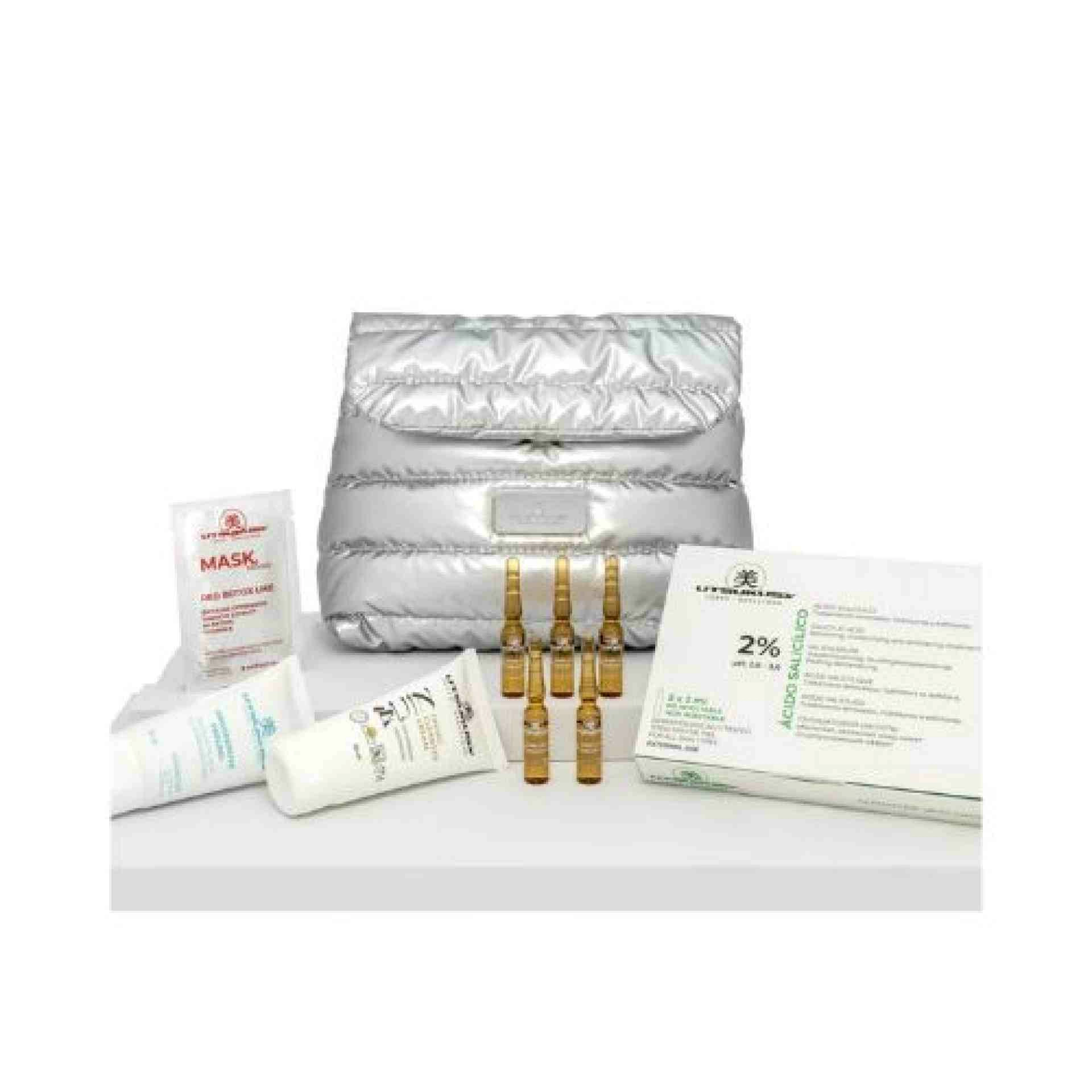Set de Navidad Progressive Ácido Salicílico | Serum Ácido Salicílico 5 x 2 ml + Crema depuradora Bijin 50 ml+ Progresive peeling 50 ml+ Mascarilla monodosis Red Botox Like + Neceser REGALO - Utsukusy