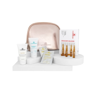Set Dragon's Blood | Serum Dragon's Blood 5x2ml + Crema Bijin 50ml + Progressive Peeling 50ml + 2 Mascarillas Yellow Vitamin + Neceser de Regalo - Utsukusy ®