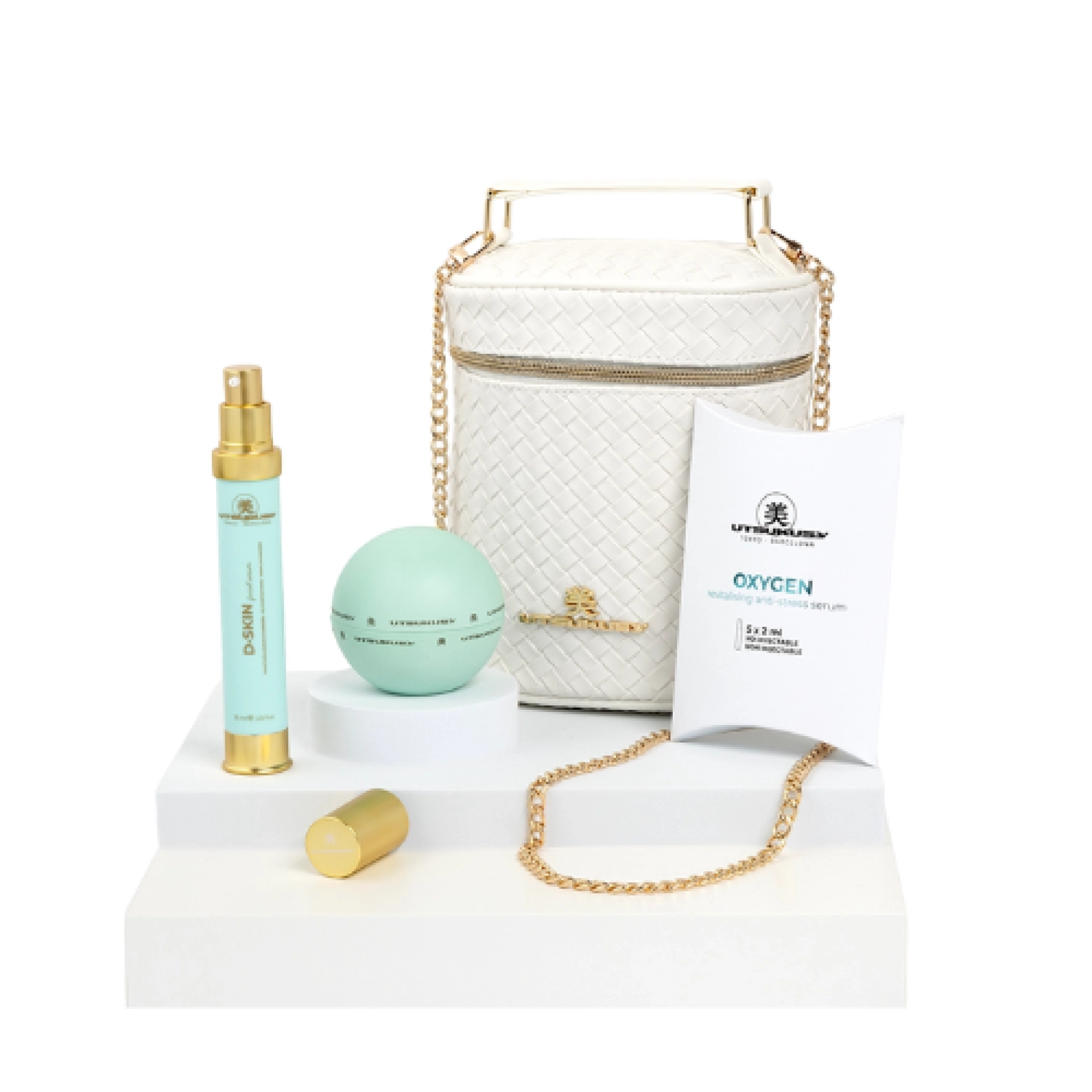 Set D·Skin con neceser | Serum D·Skin 35ml + Crema D·Skin 50ml + ampollas OXYGEN 2ml - D·Skin - Utsukusy ®