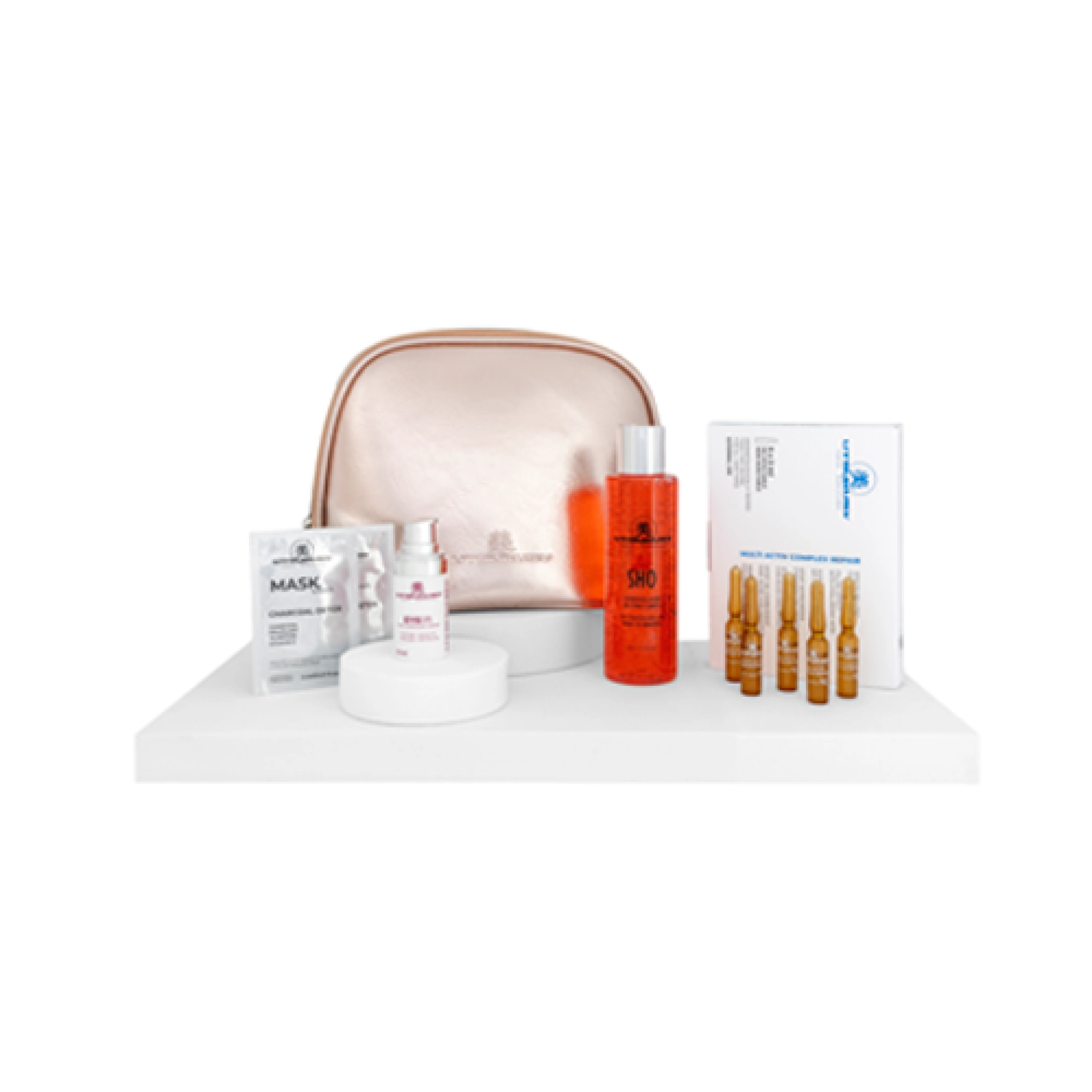 Set Eye Lift 1 | SHO Limpiador 150ml + Eye Lift 15ml + Multi Activ Complex Repair 5x2ml + 2 Mascarillas Charcoal Detox + Neceser de Regalo - Utsukusy ®